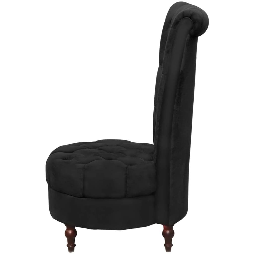 furnicato Sessel mit hoher Lehne Schwarz Stoff