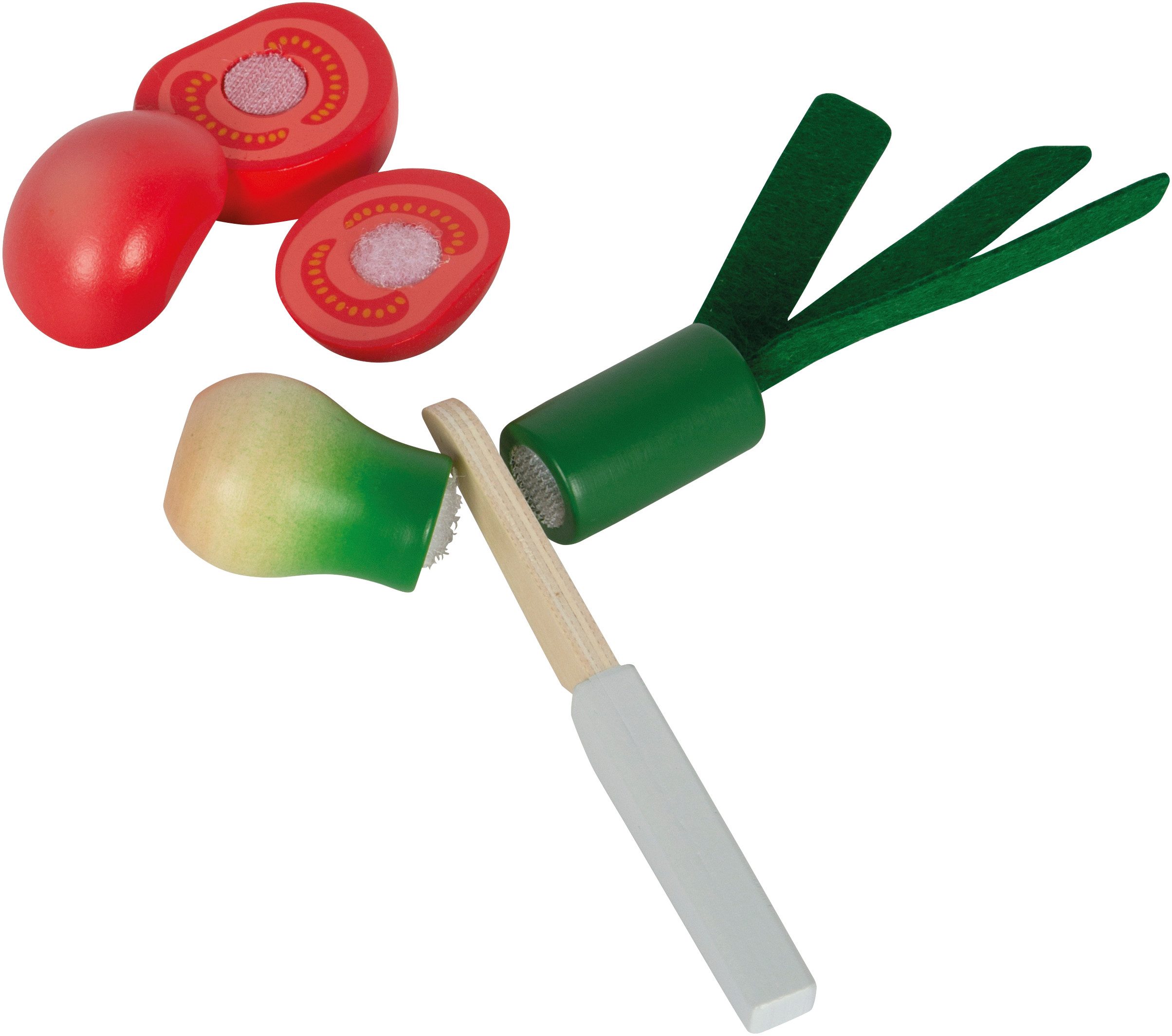 Small Foot Spiellebensmittel Schneide-Set Obst u. Gemüse fresh, (Set, 15-tlg), aus Holz – Bild 4 von 5