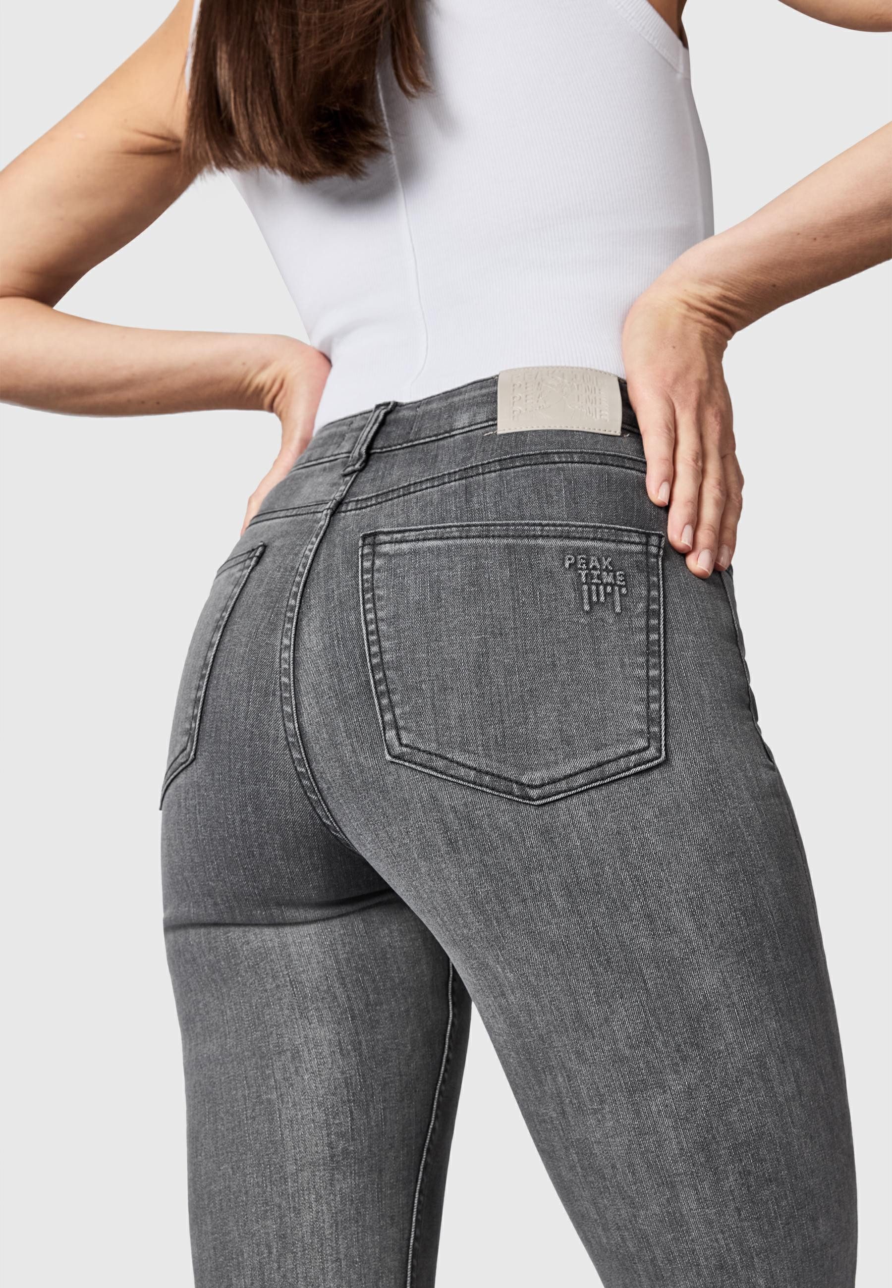 PEAK TIME Straight-Jeans Galaxa Gerade Damen Jeans mit Logoprägung