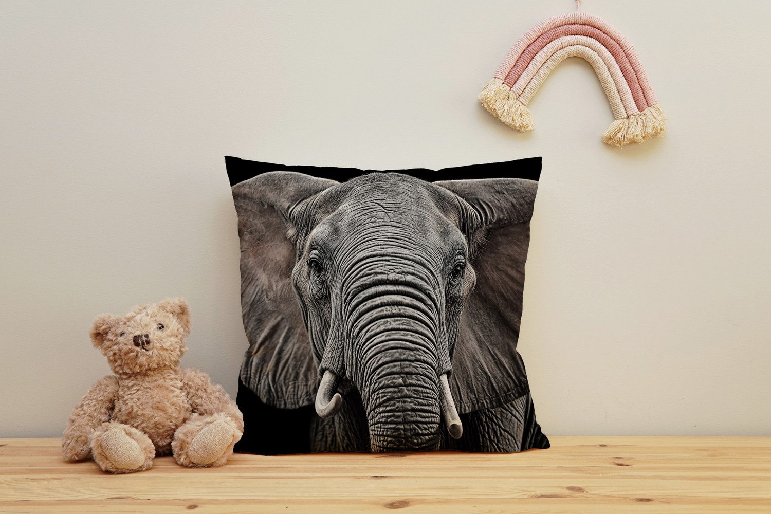 queence Dekokissen Elefant, Kissenhülle mit HD Premium Druck, geruchsneutra günstig online kaufen