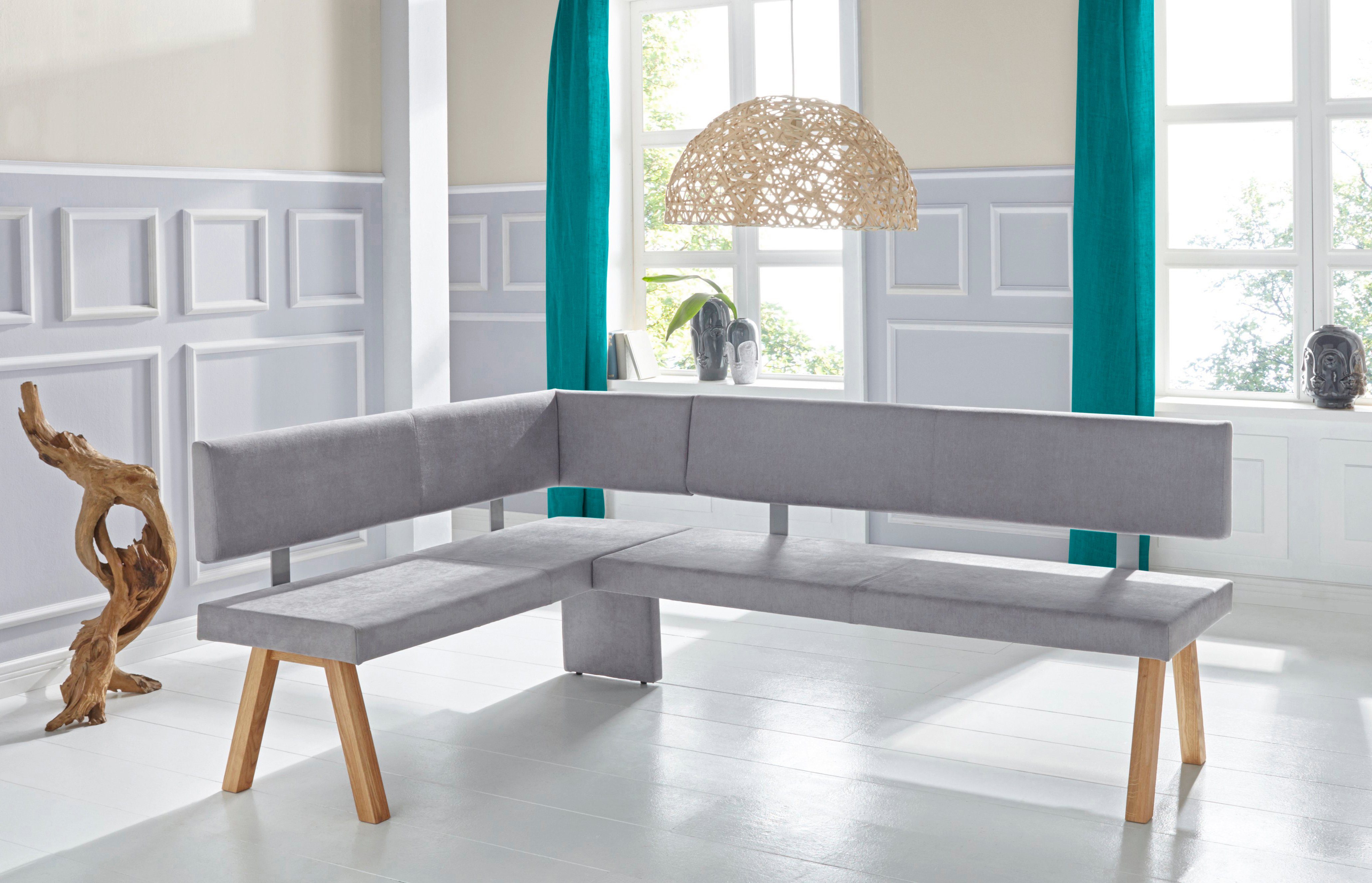 Home affaire Eckbank Rio, Massivholz in Eiche geölt, Esszimmerbank bequem g günstig online kaufen