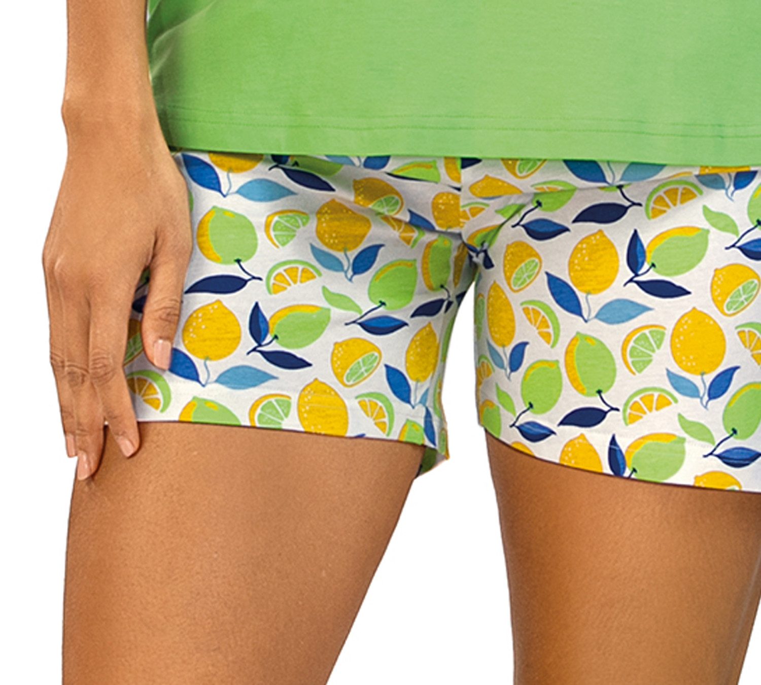 comtessa Shorty Summer Whisper (Set, 2 tlg., 2-teilig) Damen Pyjama 2-teilig Shorts Baumwolle große Größen