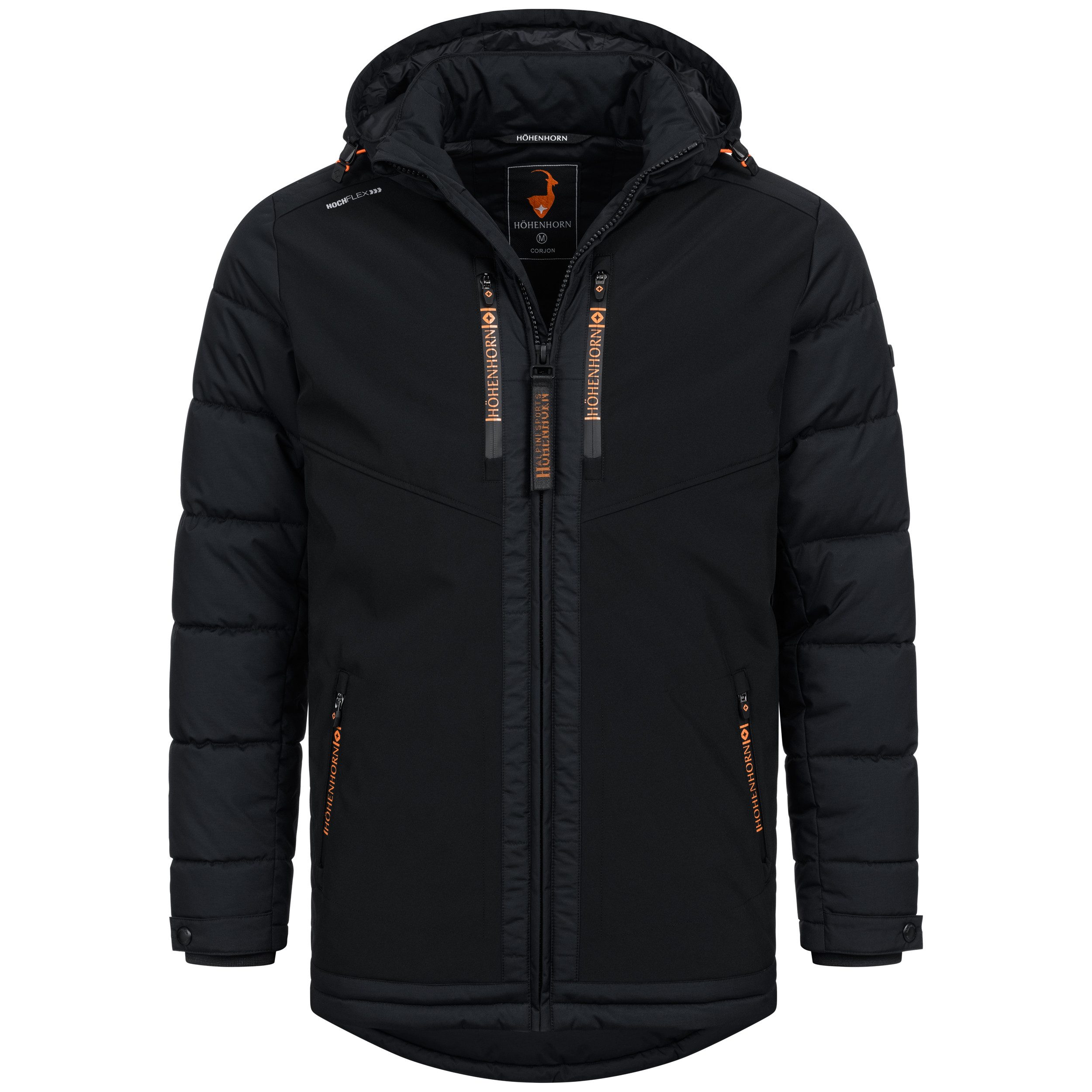 Höhenhorn Winterjacke Corjon Herren Winter Jacke für Männer Hybrid Softshell wasserabweisend, Gummierte Reißverschlüsse
