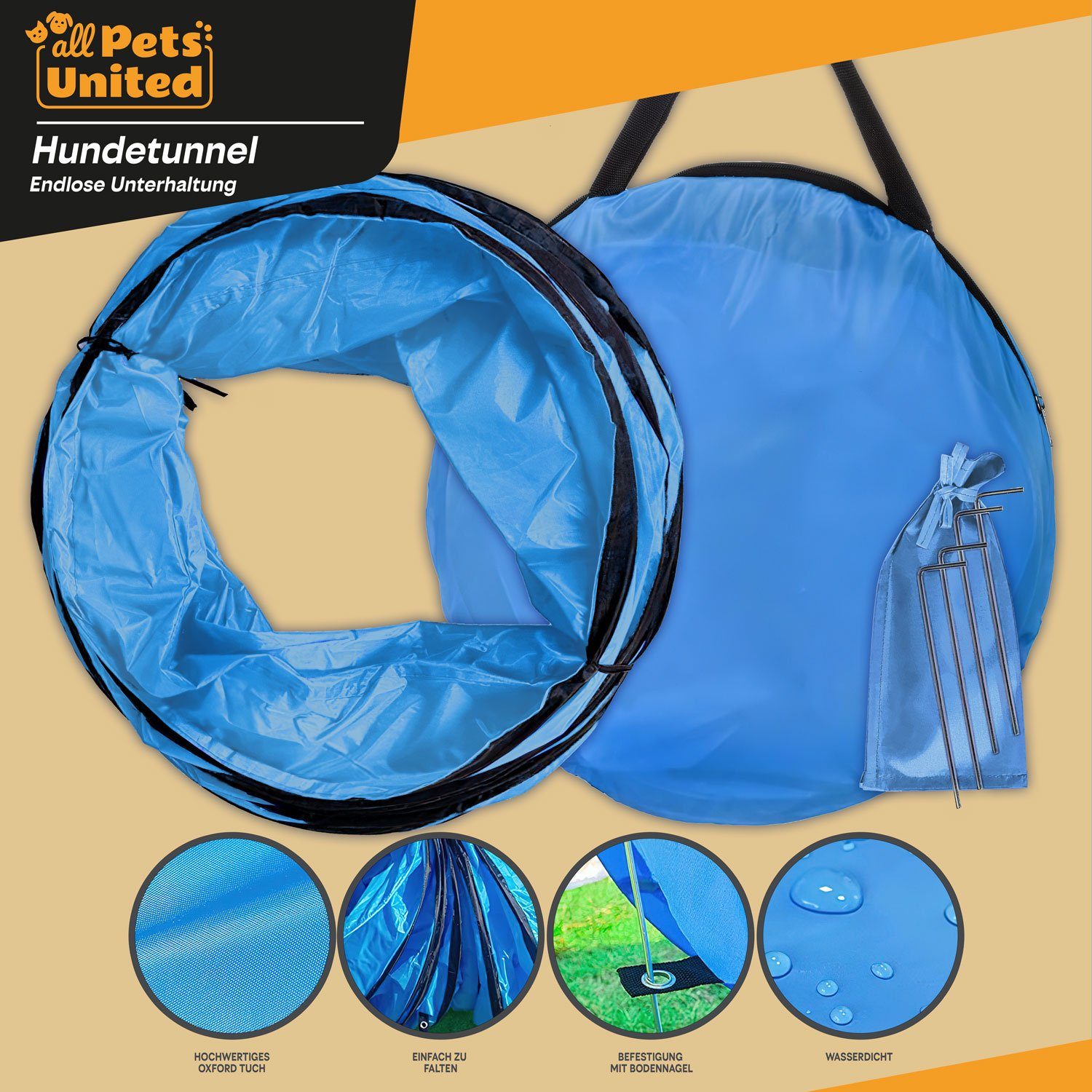all Pets United Agility-Tunnel Hundetunnel Spieltunnel, günstig online kaufen