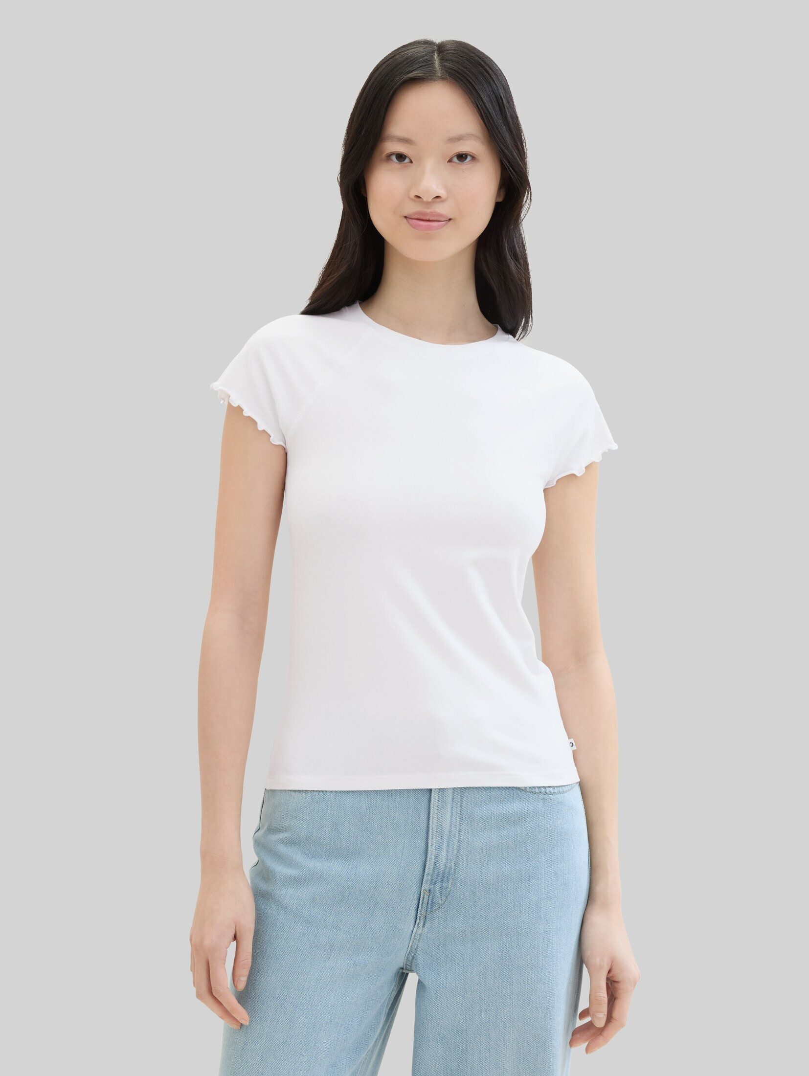 TOM TAILOR Denim T-Shirt T-Shirt (im Einserpack) Slim Fit T-Shirt