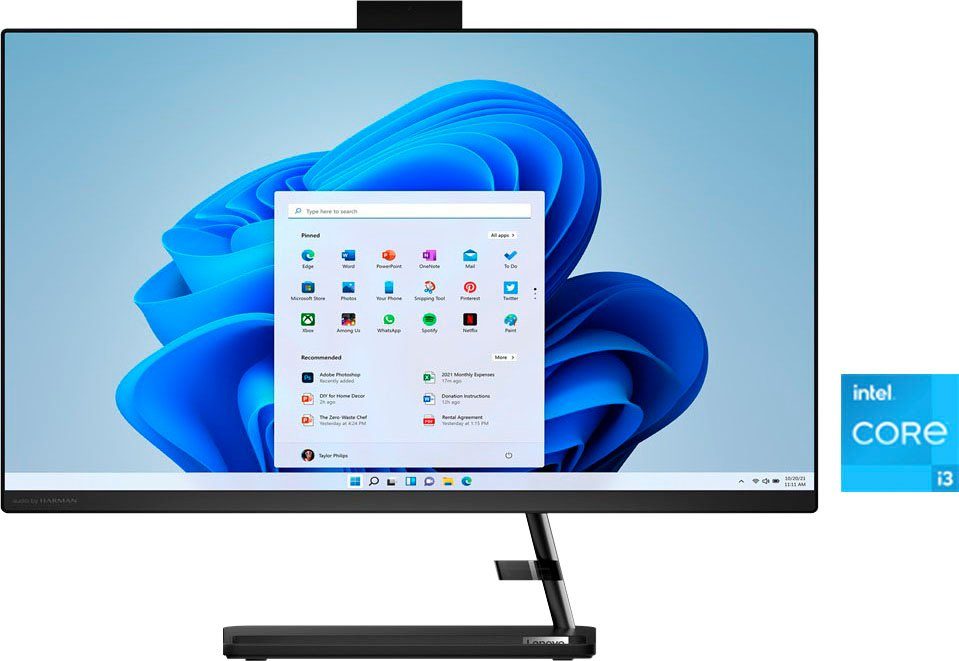 Lenovo IdeaCentre AIO 3 24IAP7 All-in-One PC (23,8 Zoll, Intel® Core i3 1220P, UHD Graphics, 8 GB RAM, 512 GB SSD)