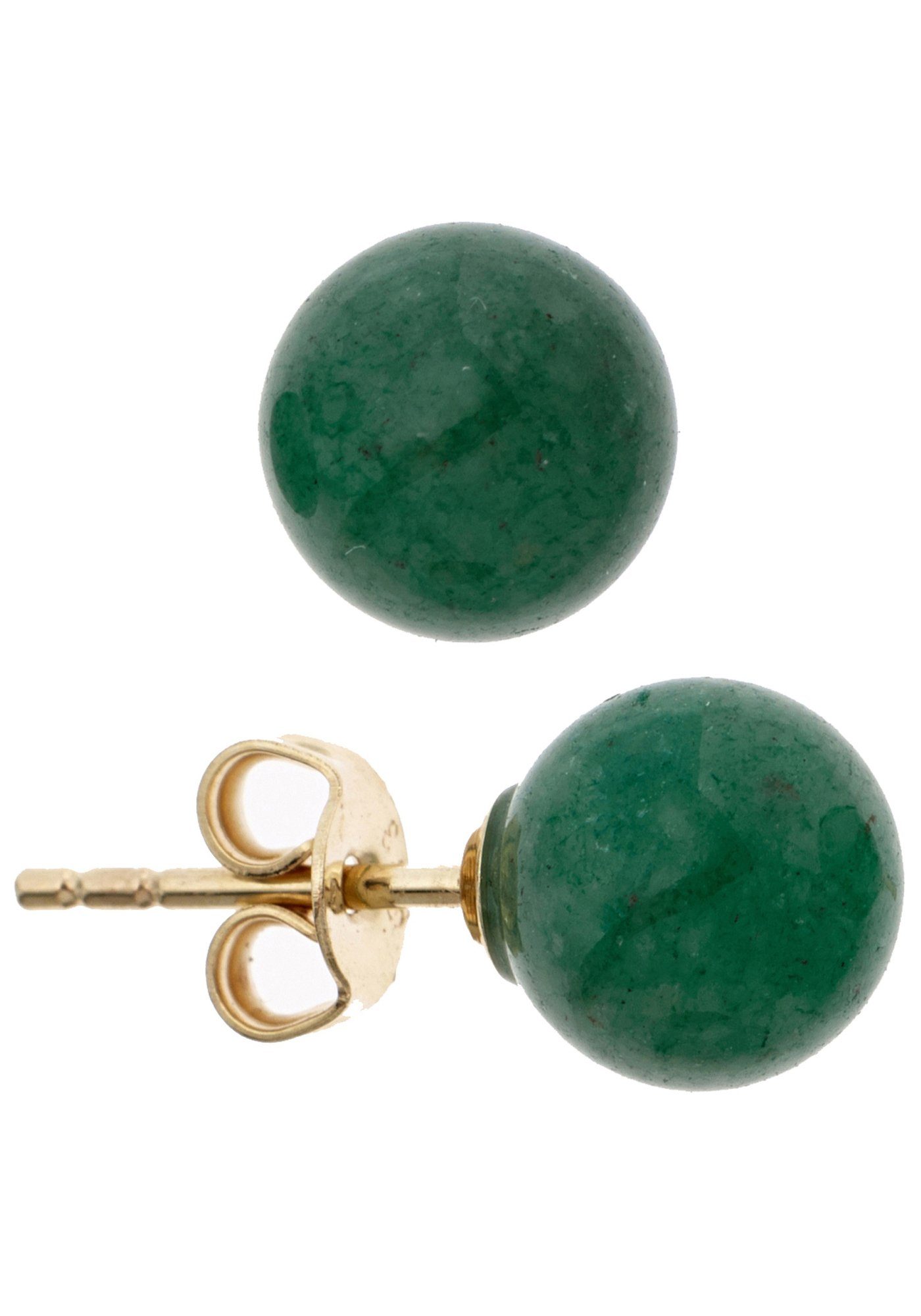 JOBO Paar Ohrstecker Ohrringe mit Aventurin, 333 Gold