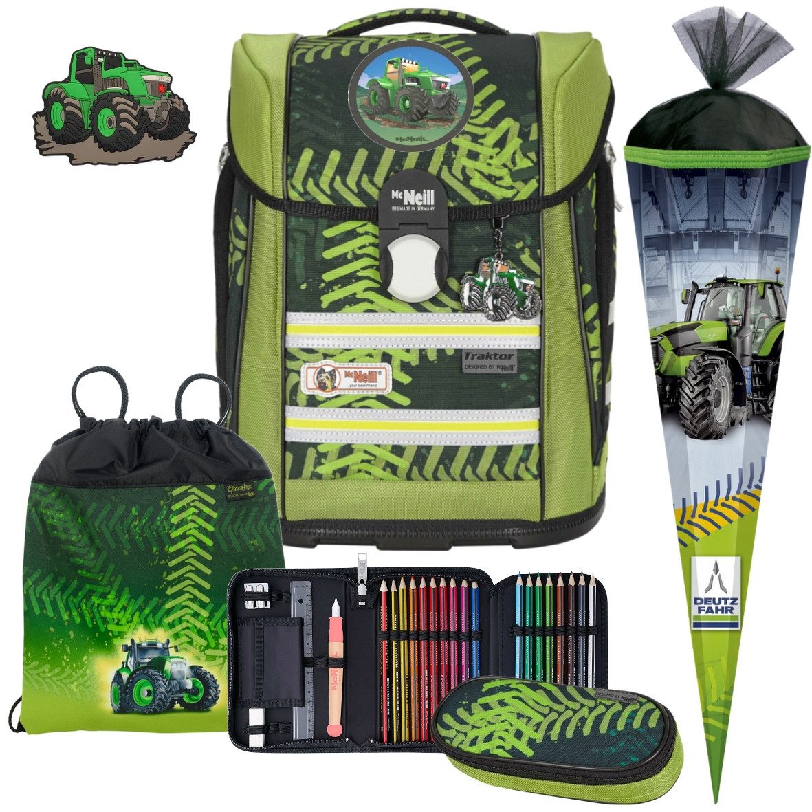 McNeill Schulranzen 1.Klasse Jungen Primero McLight (Set, 6-tlg)