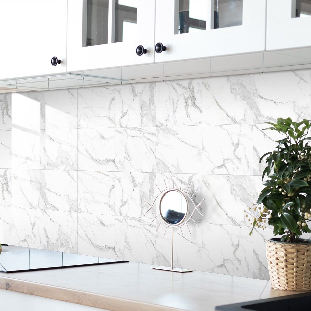 COOL-i ® Fliesenaufkleber, PVC Wasserfest,Selbstklebend,Hitzebeständig,Starke Klebefähigkeit