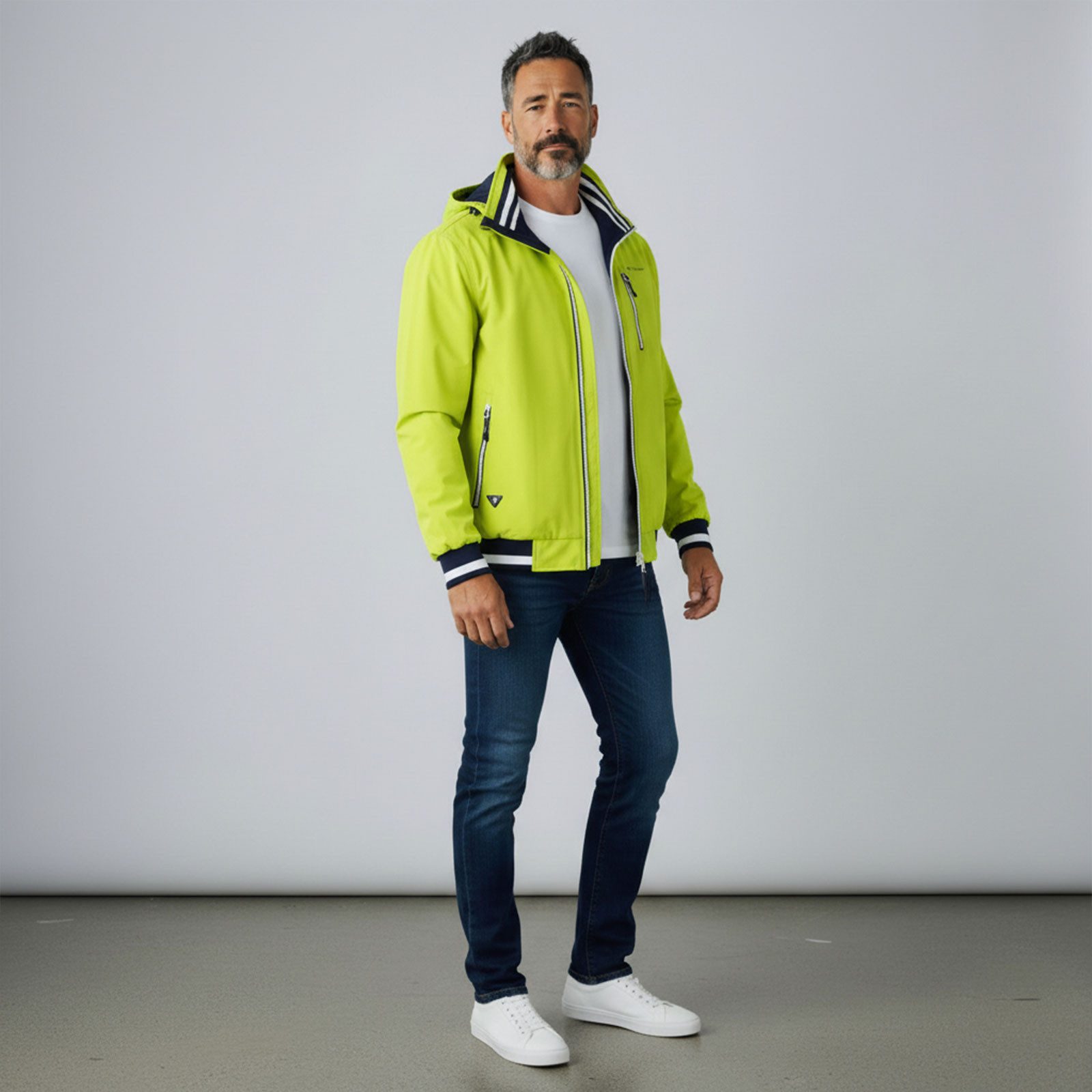 Dry Fashion Funktionsjacke Hamburg Herren Funktions-Blouson Hamburg mit Innenfutter und abnehmbare Kapuze