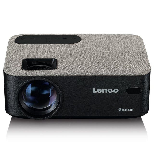 Lenco LPJ-700BKGY LED-Beamer (4000 lm, 3000:1, 1280 x 720 px, 400cm HD-Beamer mit 720P & Bluetooth 5.0, 4000Lu und 30.000h LED)