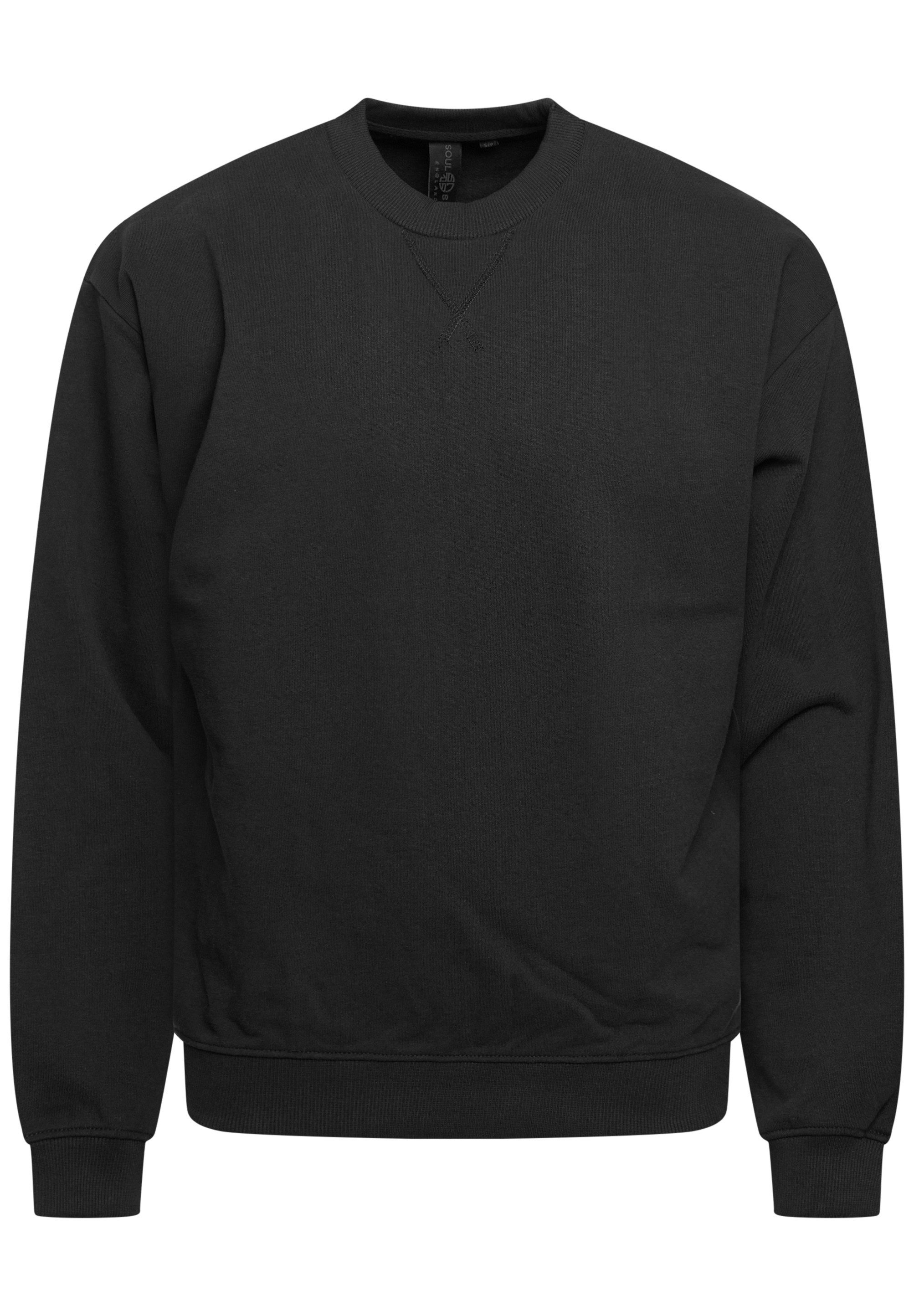 SOULSTAR Sweatshirt S2AGEO Herren Oversize Pullover mit Rundhals-Ausschnitt günstig online kaufen