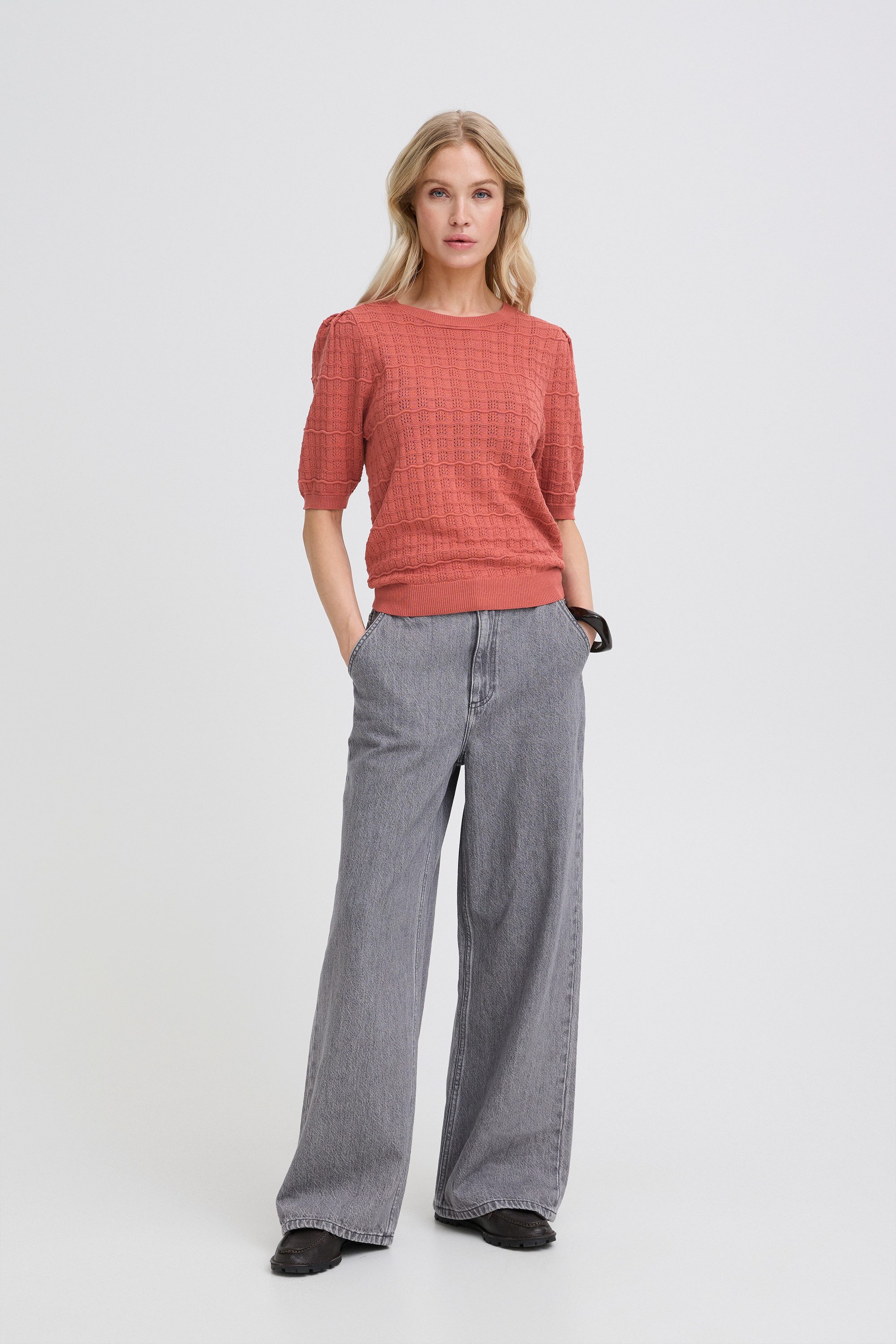 b.young Strickpullover Kurzarm-Bluse BYMULINA günstig online kaufen