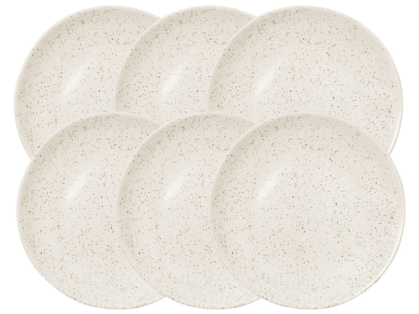 Broste Copenhagen Тарелки-Set NORDIC VANILLA Dessertteller 20cm Set6, Steingut