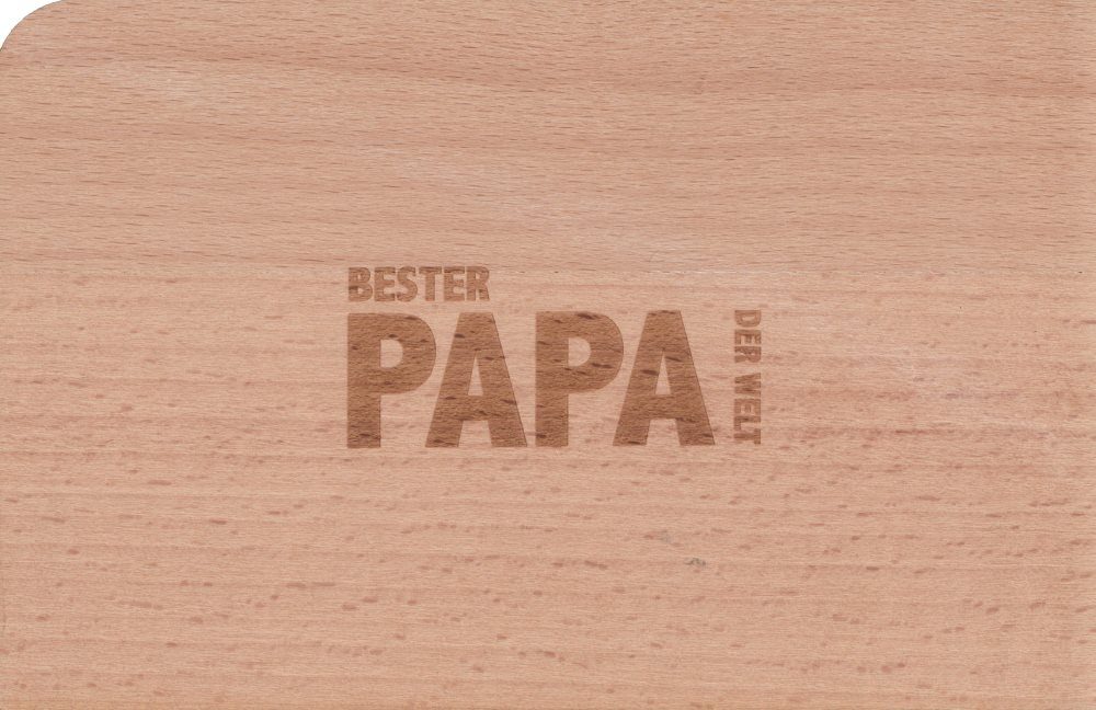 Postkarte Holzpostkarte "Bester Papa der Welt"