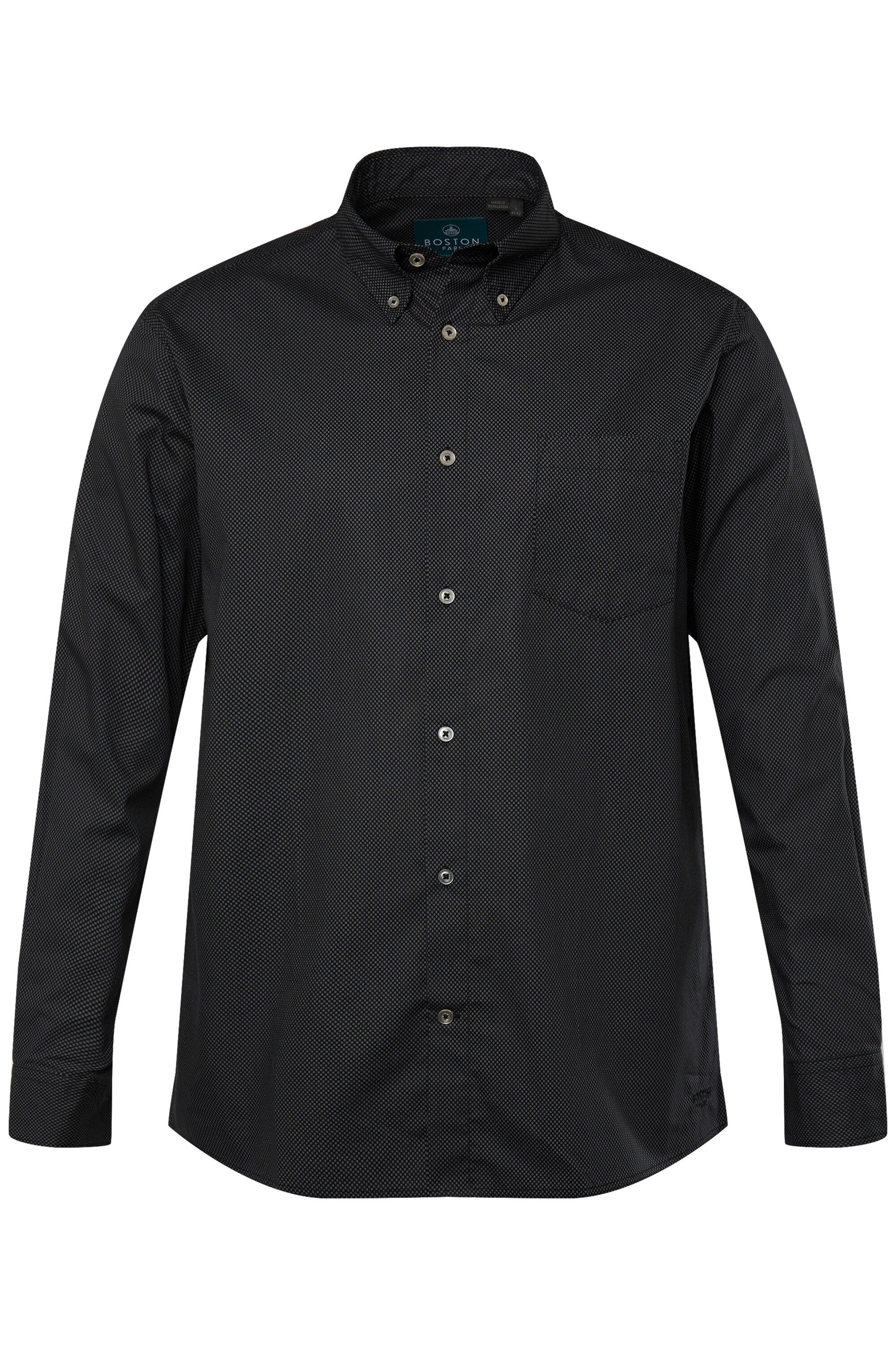Boston Park Businesshemd Hemd Langarm Minimal-Muster Buttondown-Kragen günstig online kaufen