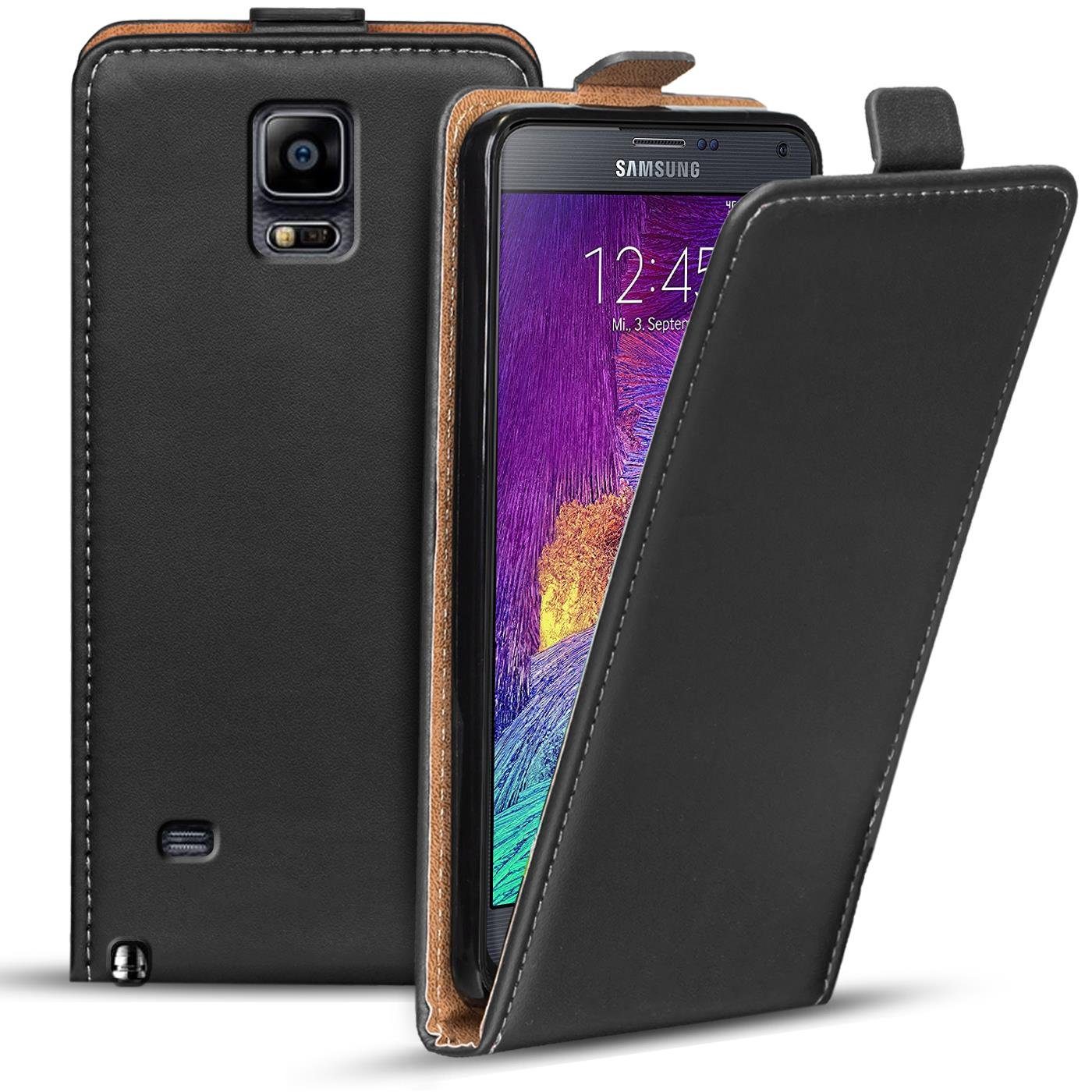 CoolGadget Handyhülle Flip Case Handyhülle für Samsung Galaxy Note 4 5,7 Zoll, Hülle Klapphülle Schutzhülle Flipstyle Cover Tasche