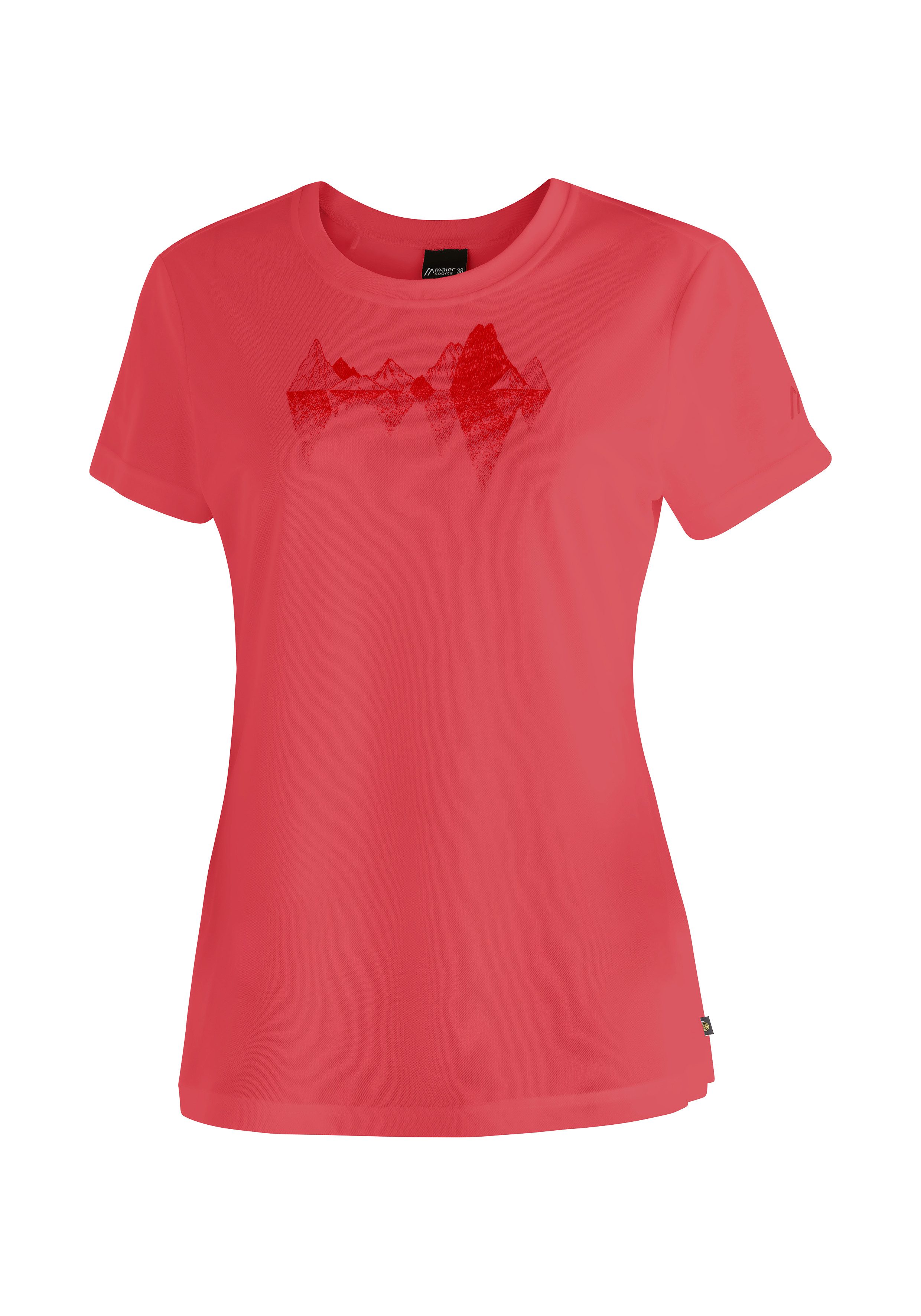 Maier Sports T-Shirt Tilia Pique W Damen Funktionsshirt, Freizeitshirt mit Aufdruck