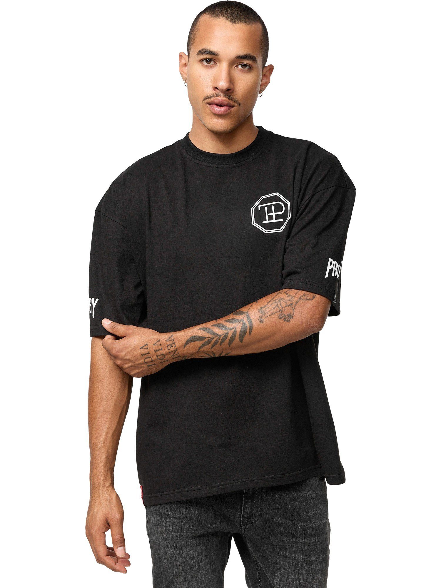trueprodigy Oversize-Shirt Dilan Logoprint Rundhals dicker günstig online kaufen