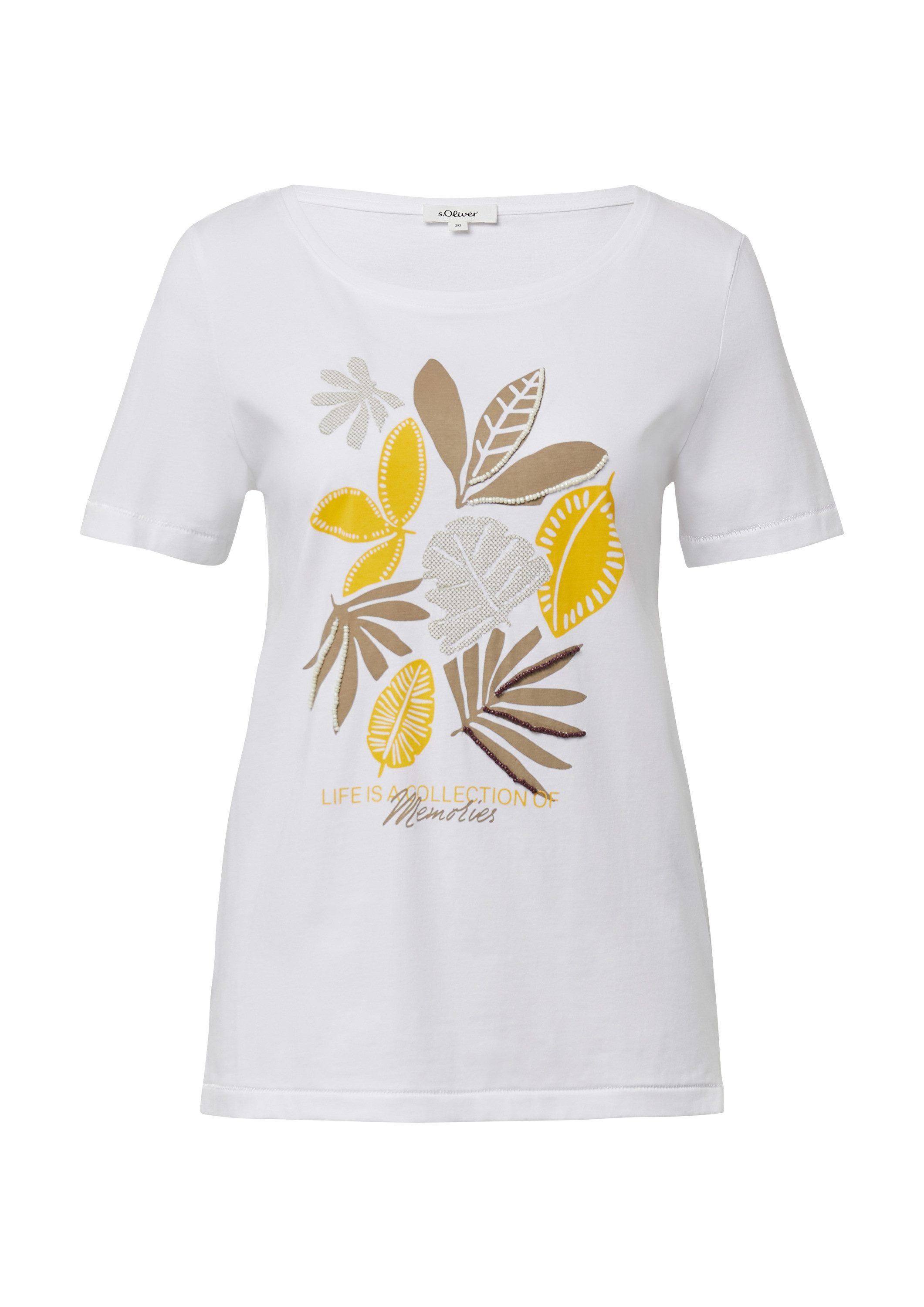 s.Oliver Kurzarmshirt T-Shirt Jersey-T-Shirt mit Artwork