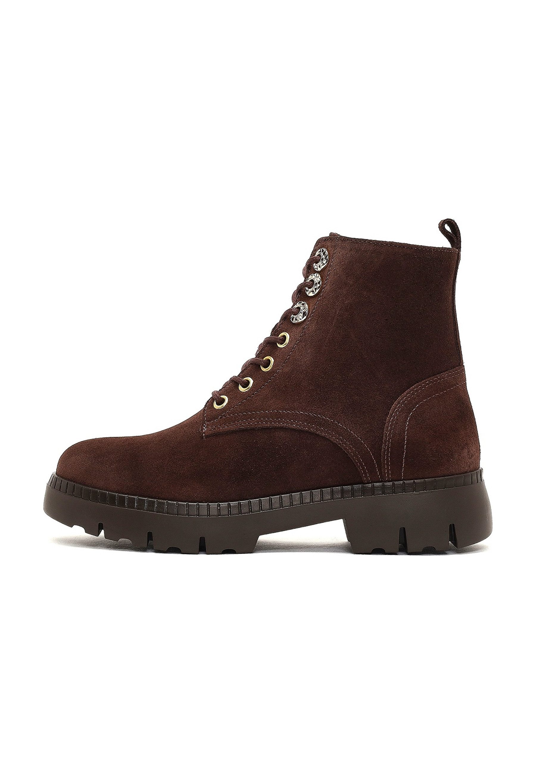 Derimod Echtleder Schnür-Combat-Boots Ankleboots