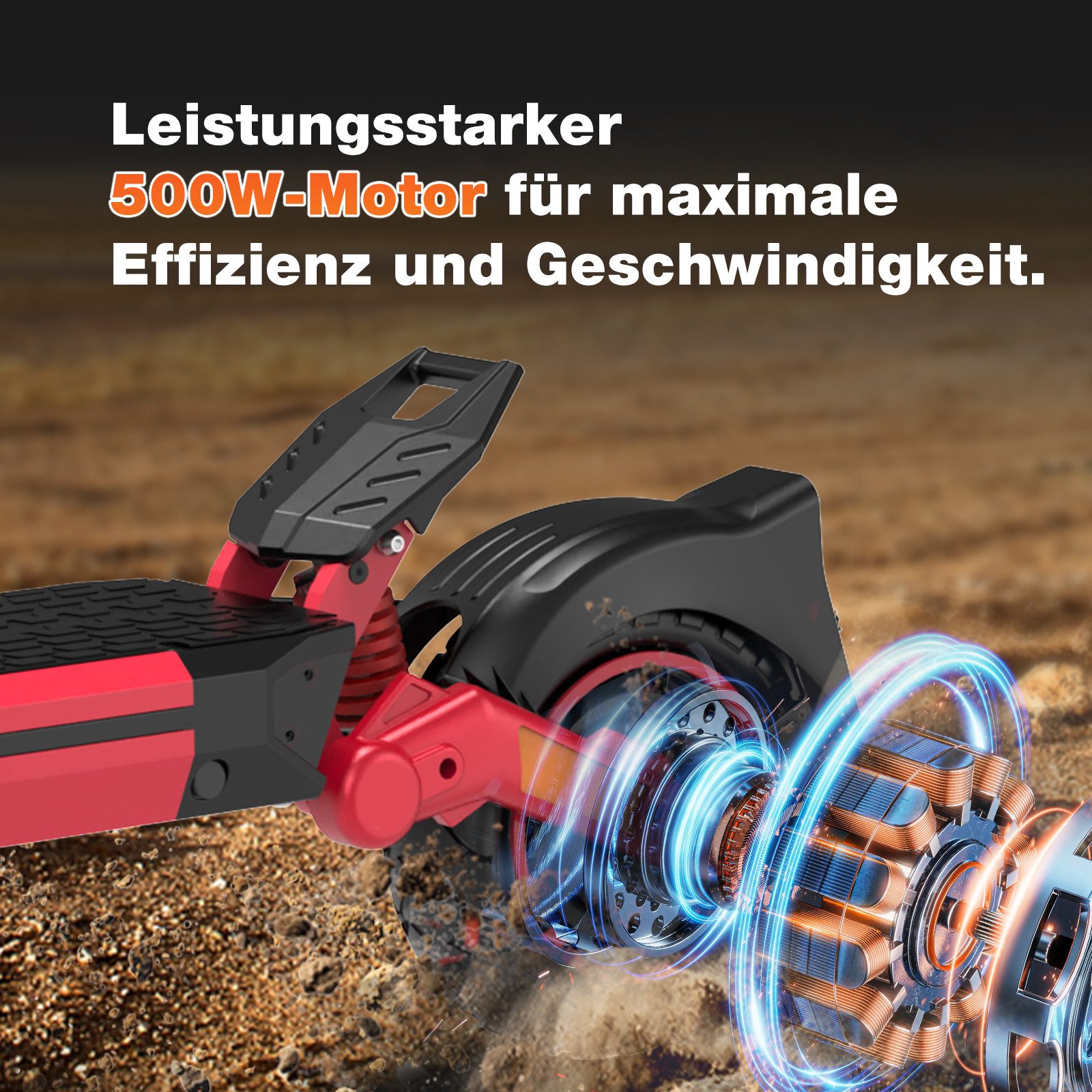 RCB TECH E-Scooter D5/D5 PRO ABE Straßenzulassung, 90KM/120KM, Offroad Elektroroller, 500,00 W, 20,00 km/h, APP, klappbar, bis zu 100 km Reichweite, 10-Zoll Reifen