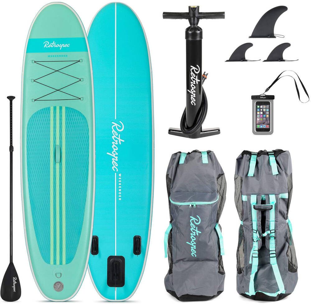 F26 Retrospec Weekender 10' ISUP StandUp Paddle komplettSet Seafoam Türkis SUP-Paddel