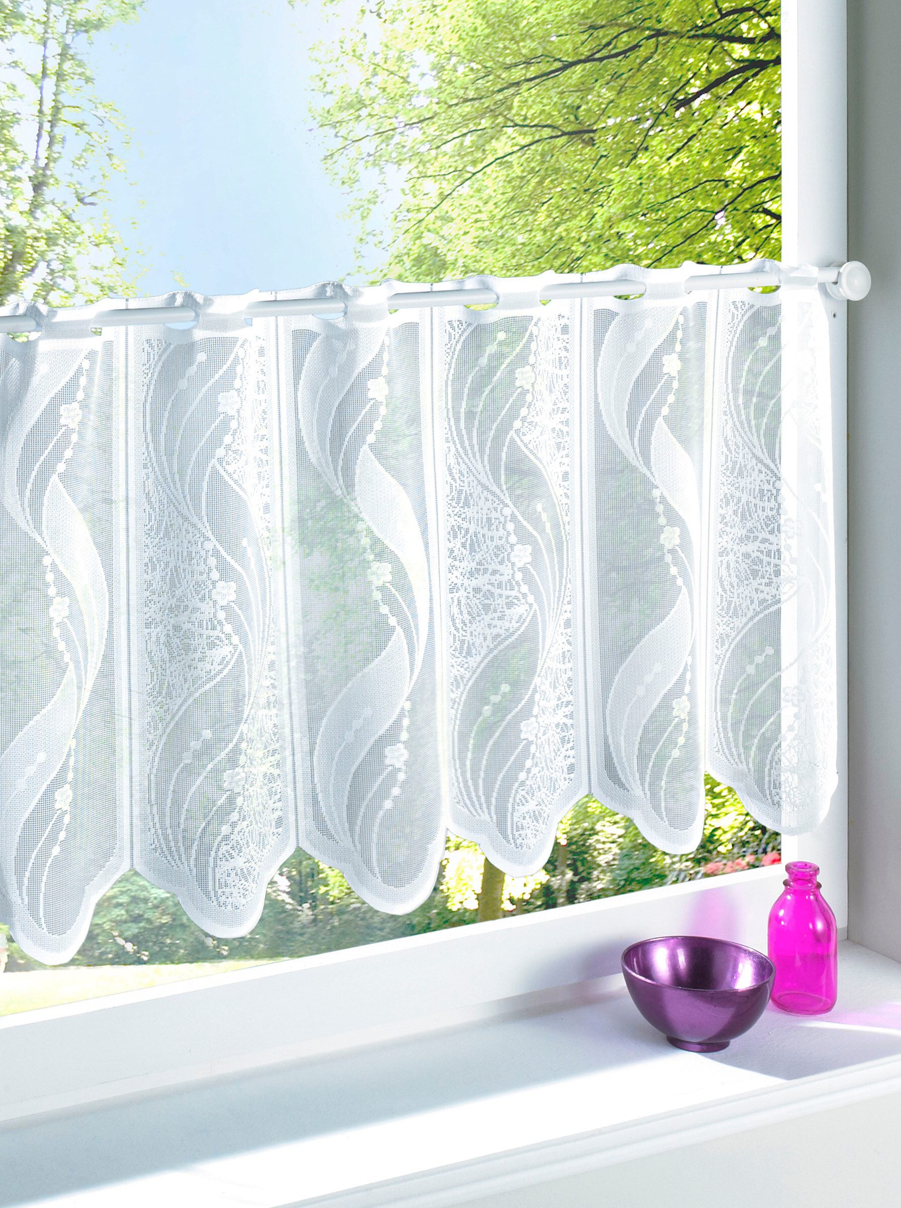 Witt Gardine Fensterbehang, Durchzuglöcher, halbtransparent, Fensterbehang günstig online kaufen