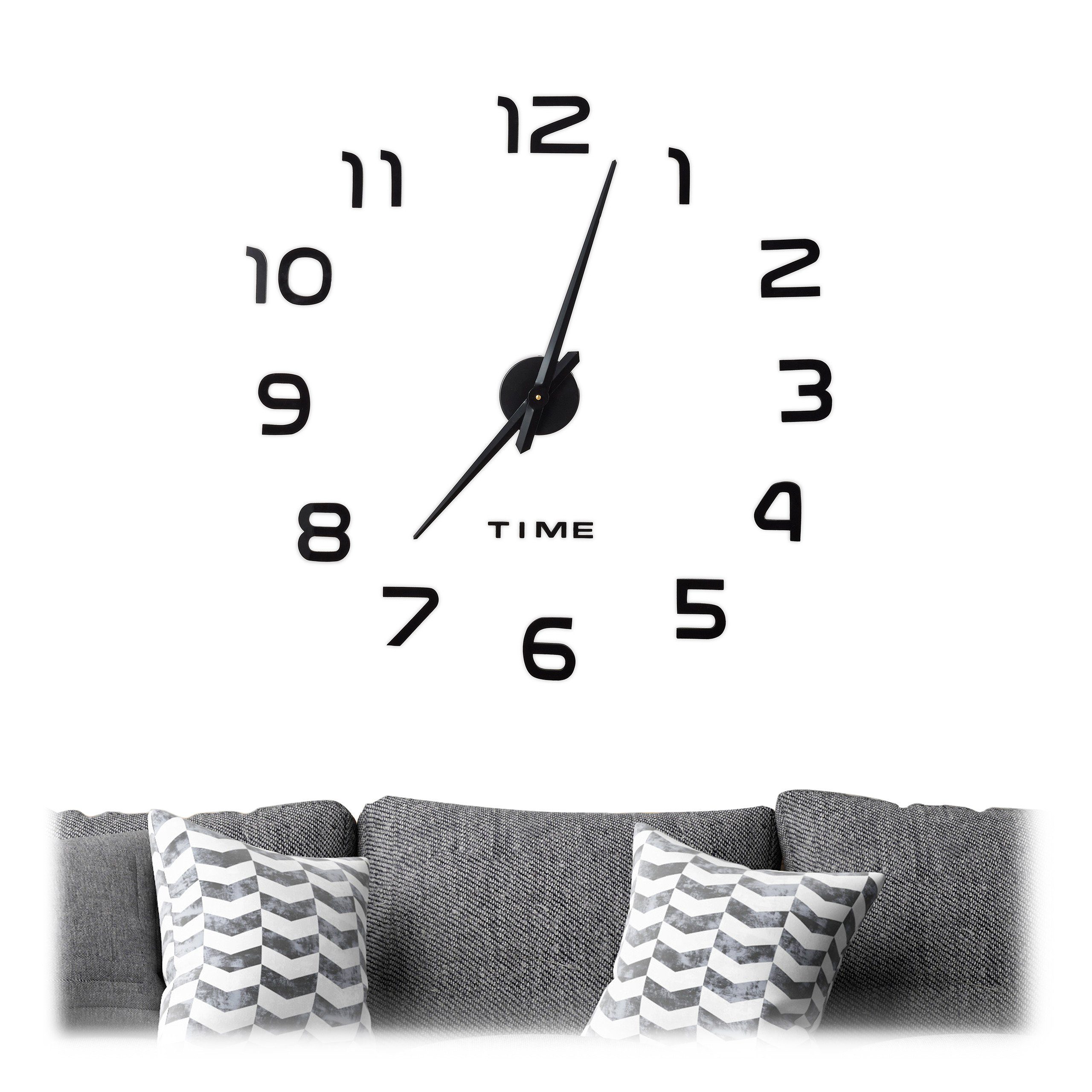 relaxdays Wanduhr DIY Wanduhr mit 3D-Zahlen günstig online kaufen