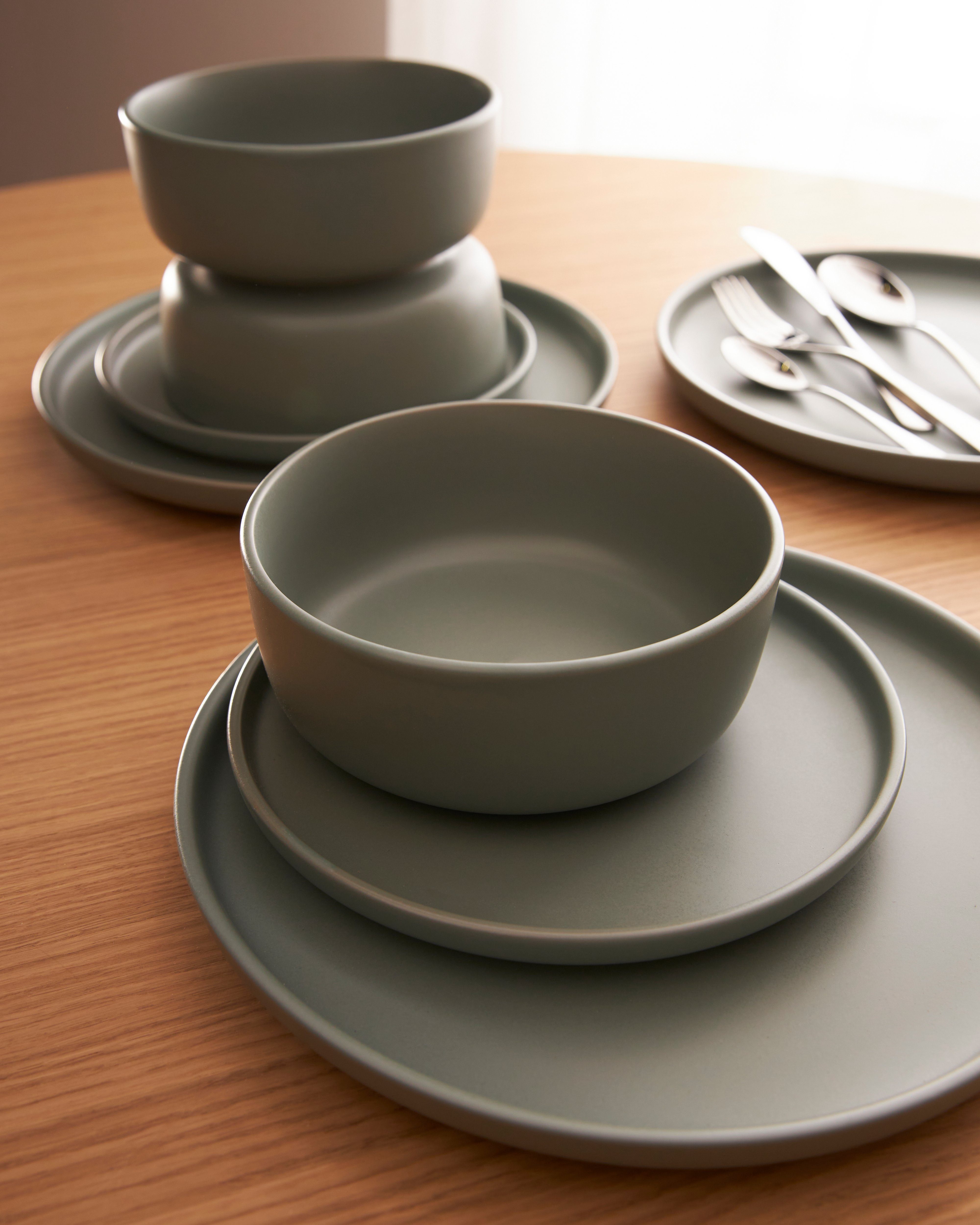LeGer Home by Lena Gercke Tafelservice Geschirr-Set, Service Belli (12-tlg), 4 Personen, Steingut, Teller Set, runde Form, Scandi Style, 12 Teile, für 4 Personen