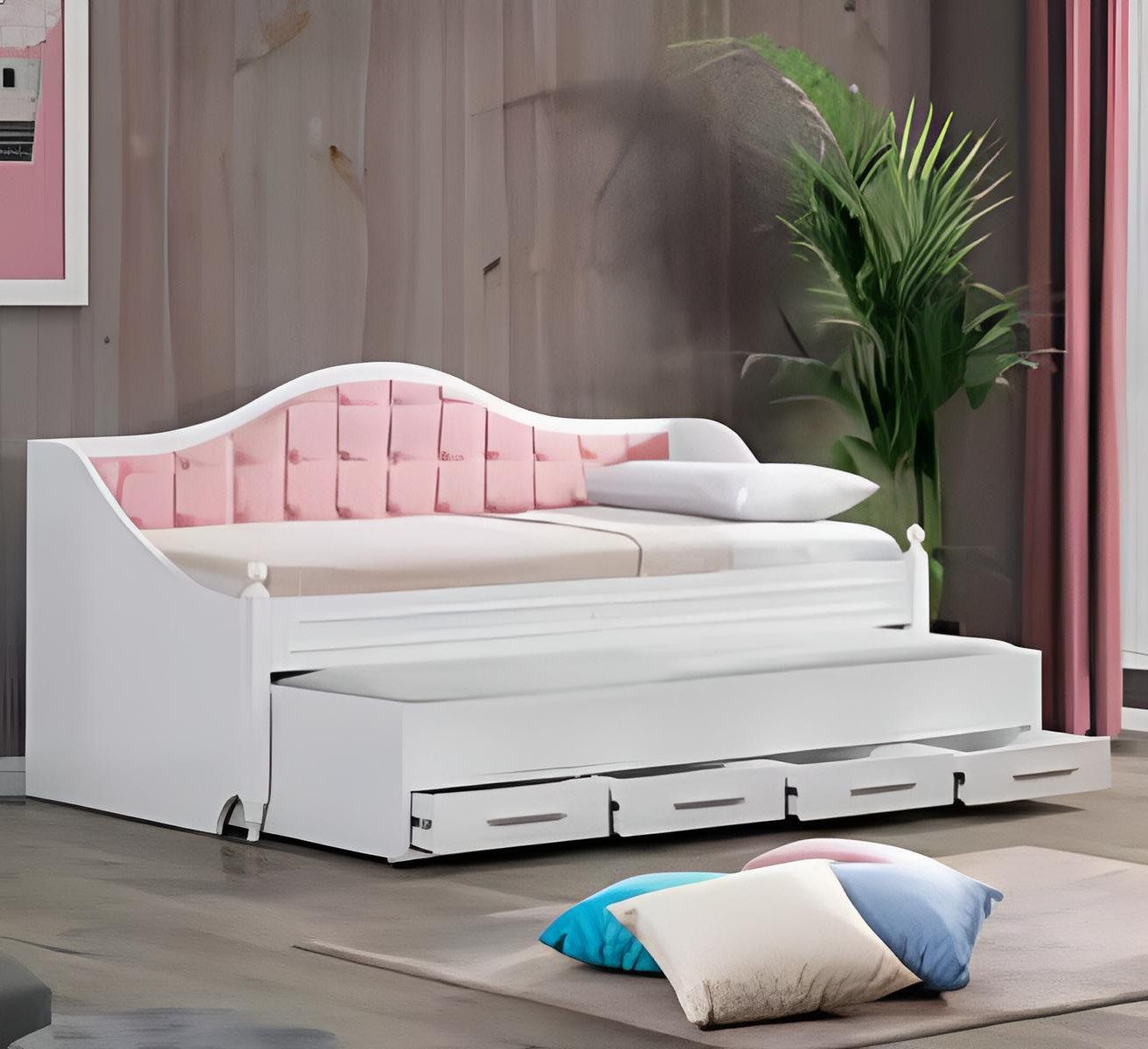 Xlmoebel Schlafsofa Modernes Etagenbett mit Stauraum unter der unteren Liegefläche, Etagenbett, Made in Europa