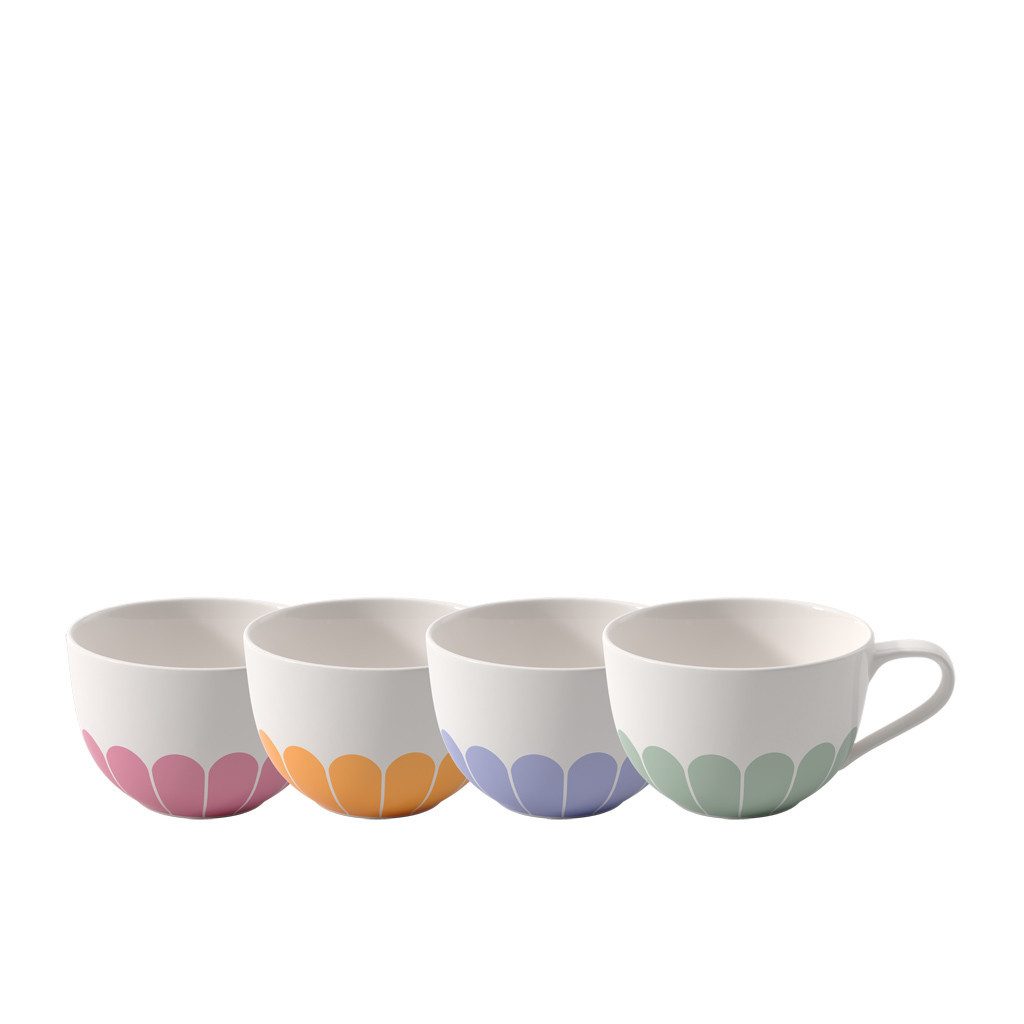 Villeroy & Boch Tasse, 4-tlg., Porzellan, Premium Porcelain, 4 Stck, mikrowellensicher,spülmaschinenfest, Made i