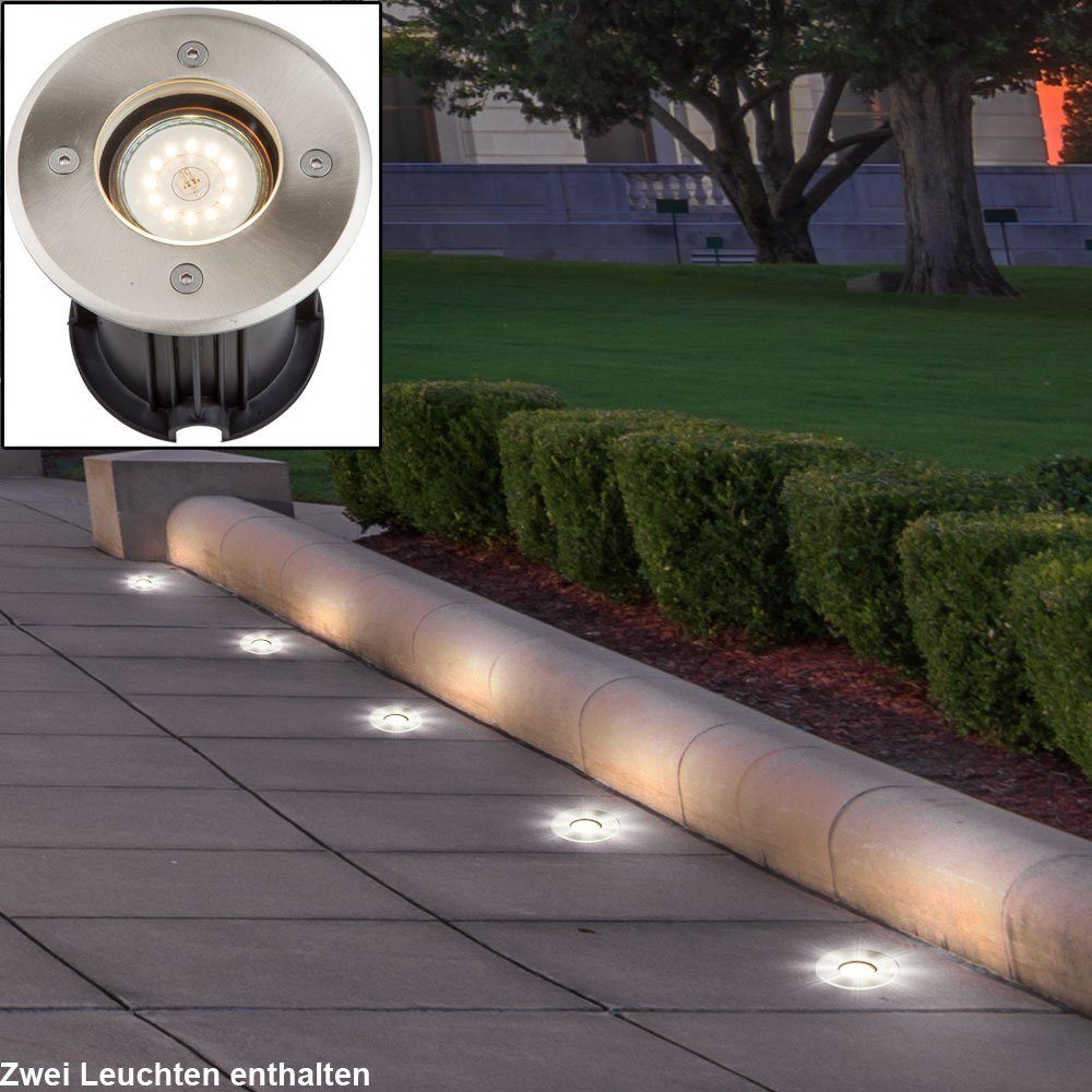 LED Bodenstrahler Edelstahl Wegbeleuchtung Außenleuchte Einbau Gartenstrahler 