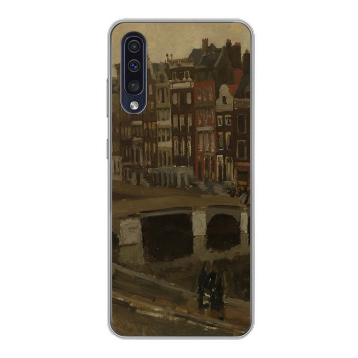 MuchoWow Handyhülle Das Rokin in Amsterdam - Gemälde von George Hendrik Breitner Handyhülle Samsung Galaxy A30s Smartphone-Bumper Print Handy
