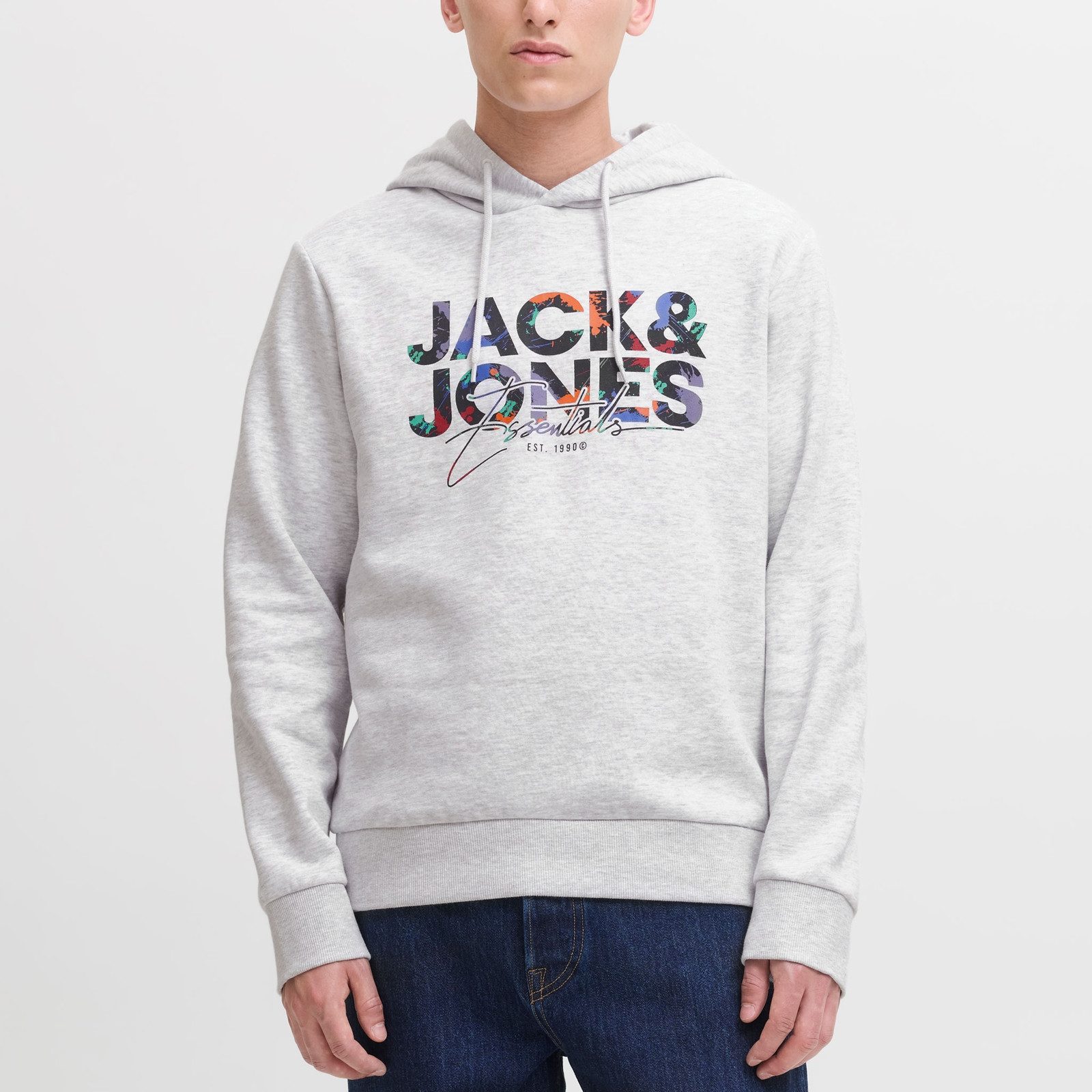 Jack & Jones Hoodie JJGEPLAS Sweat Hood mit großem Print auf der Vorderseit günstig online kaufen