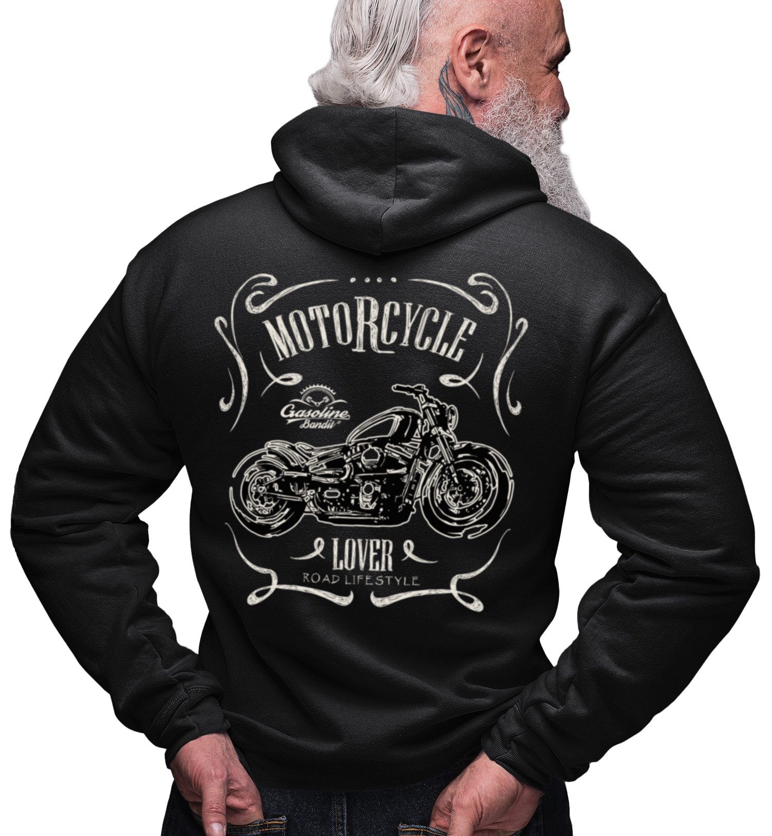 GASOLINE BANDIT® Kapuzensweatjacke Motorcycle Lover