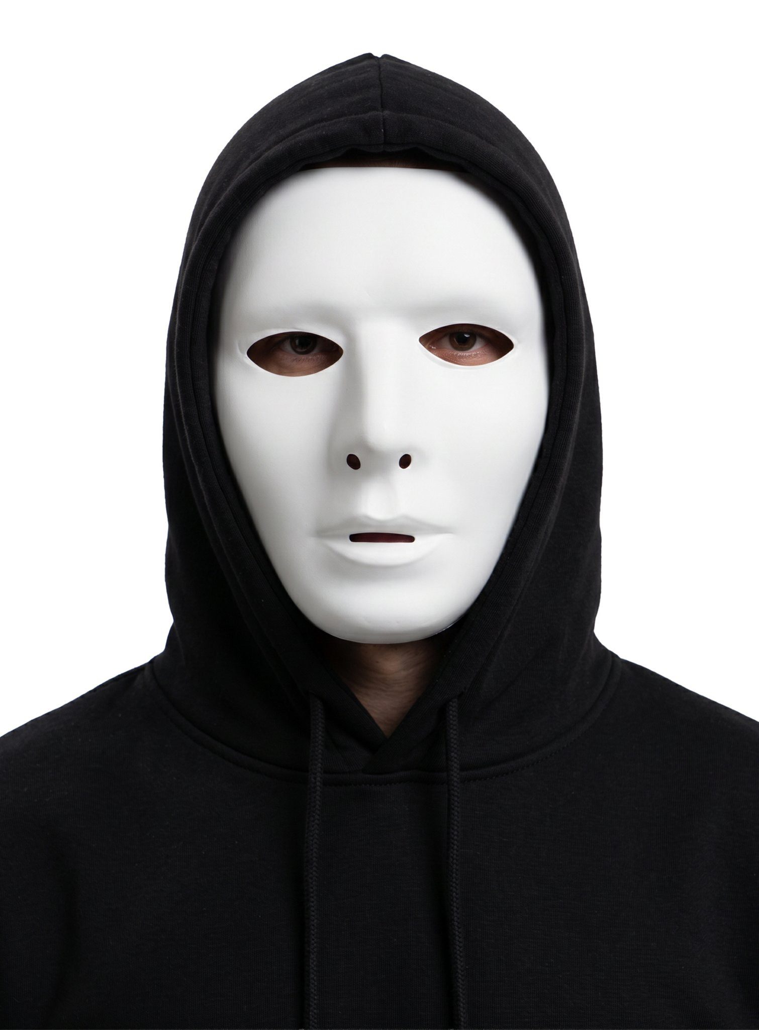 Metamorph Verkleidungsmaske Neutralmaske Gesicht Mann - für Karneval, Unbemalte weiße Maske für Tanz, Theater & Maskenball