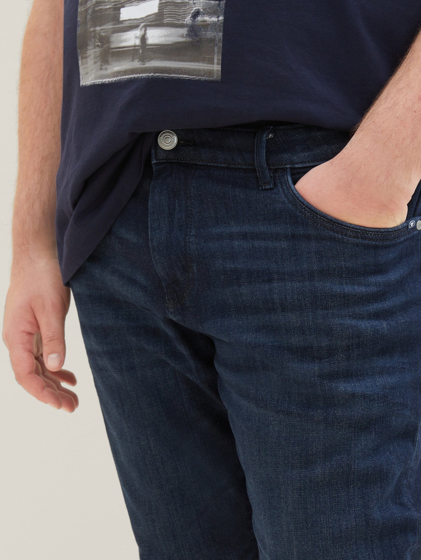 Blue PLUS Plus TAILOR Denim - Slim-fit-Jeans Rinsed TOM Jeans