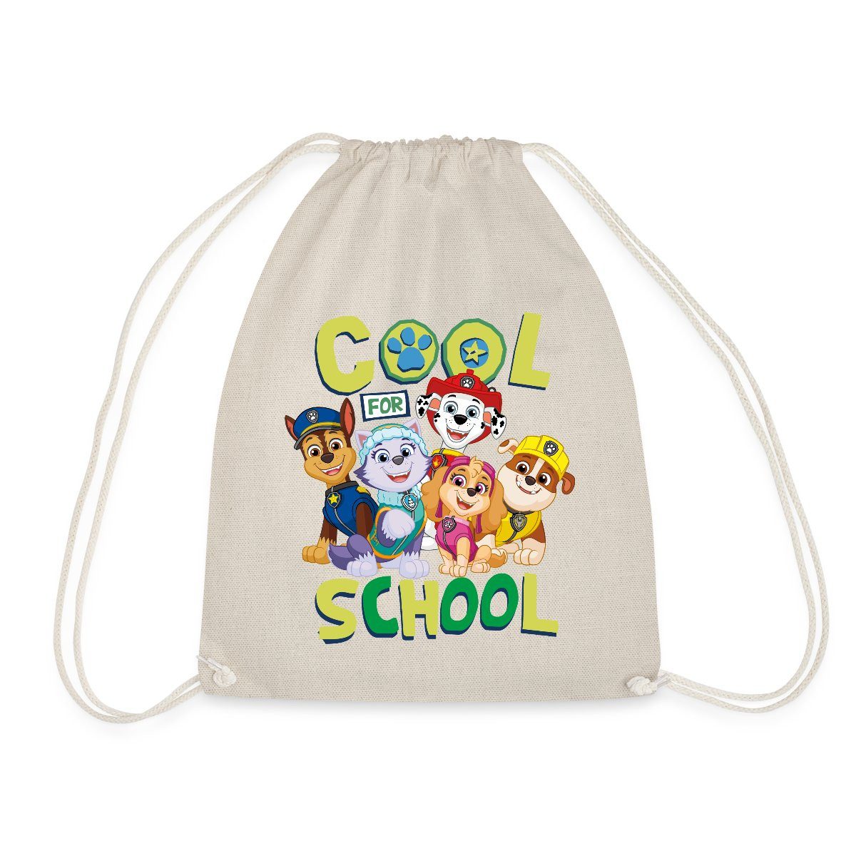Spreadshirt Turnbeutel Paw Patrol Hauptcharaktere Cool For School Turnbeutel (1-tlg)