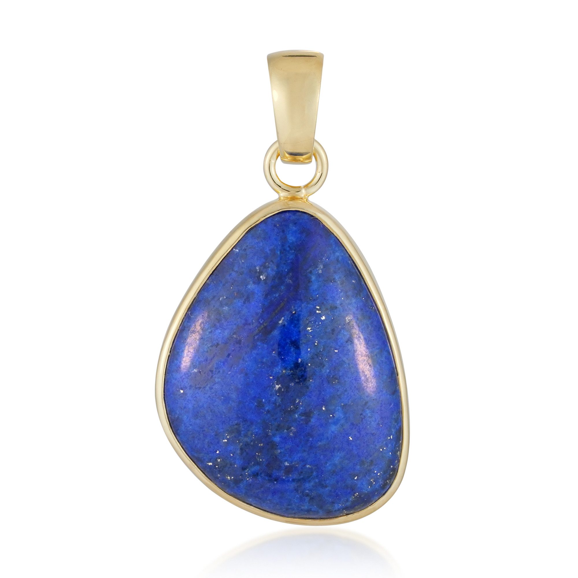 Cavill Kettenanhänger Lapislazuli Cabochon, 1,9 ct, vergoldetes 925er Silber Tropfen (1-tlg)