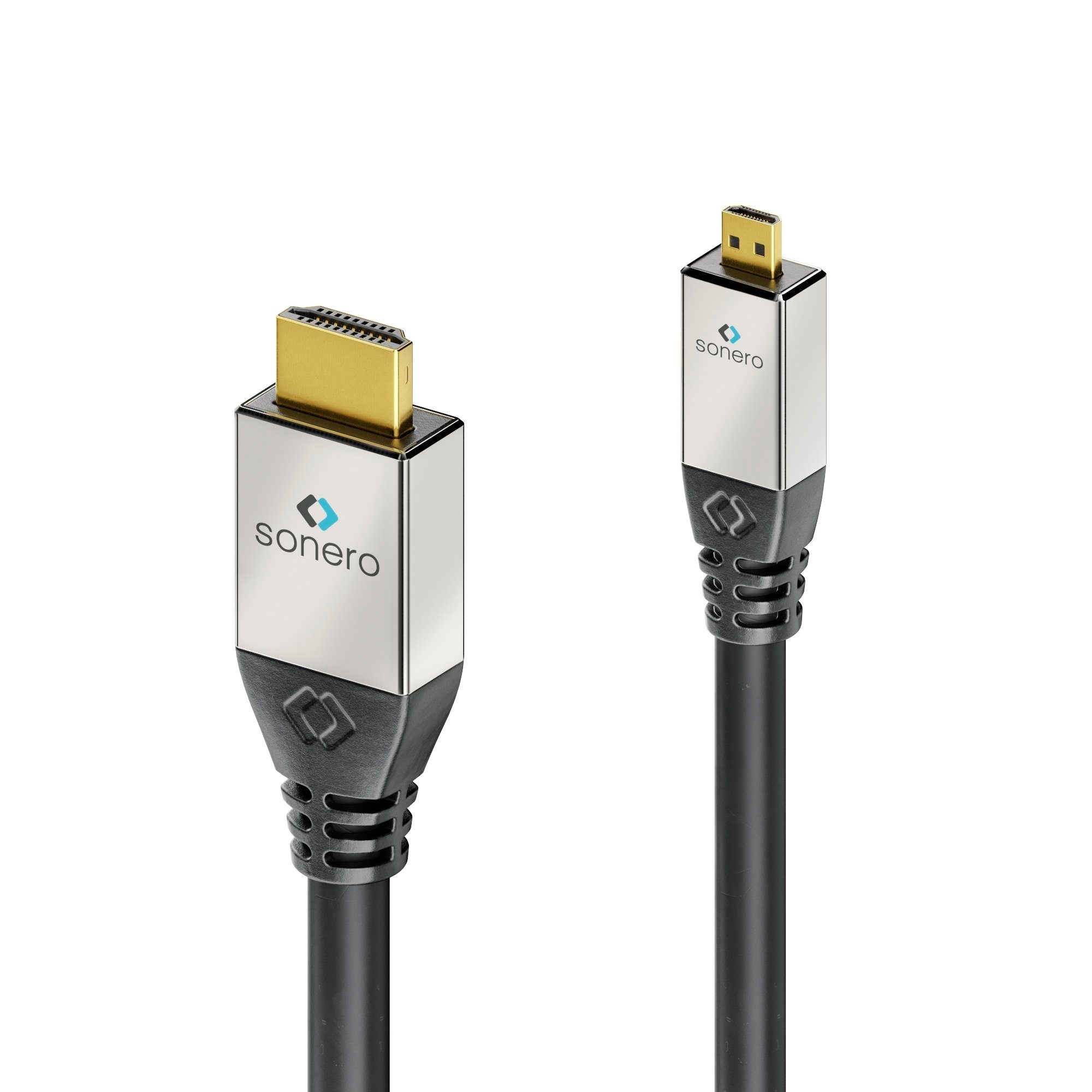 sonero sonero® Premium High Speed Micro HDMI Kabel mit Ethernet, 1,00m, Ultra HDMI-Kabel