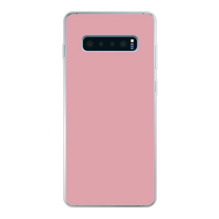 MuchoWow Handyhülle Rosa - Farben - Innenraum - Einfarbig - Farbe Phone Case Handyhülle Samsung Galaxy S10+ Silikon Schutzhülle