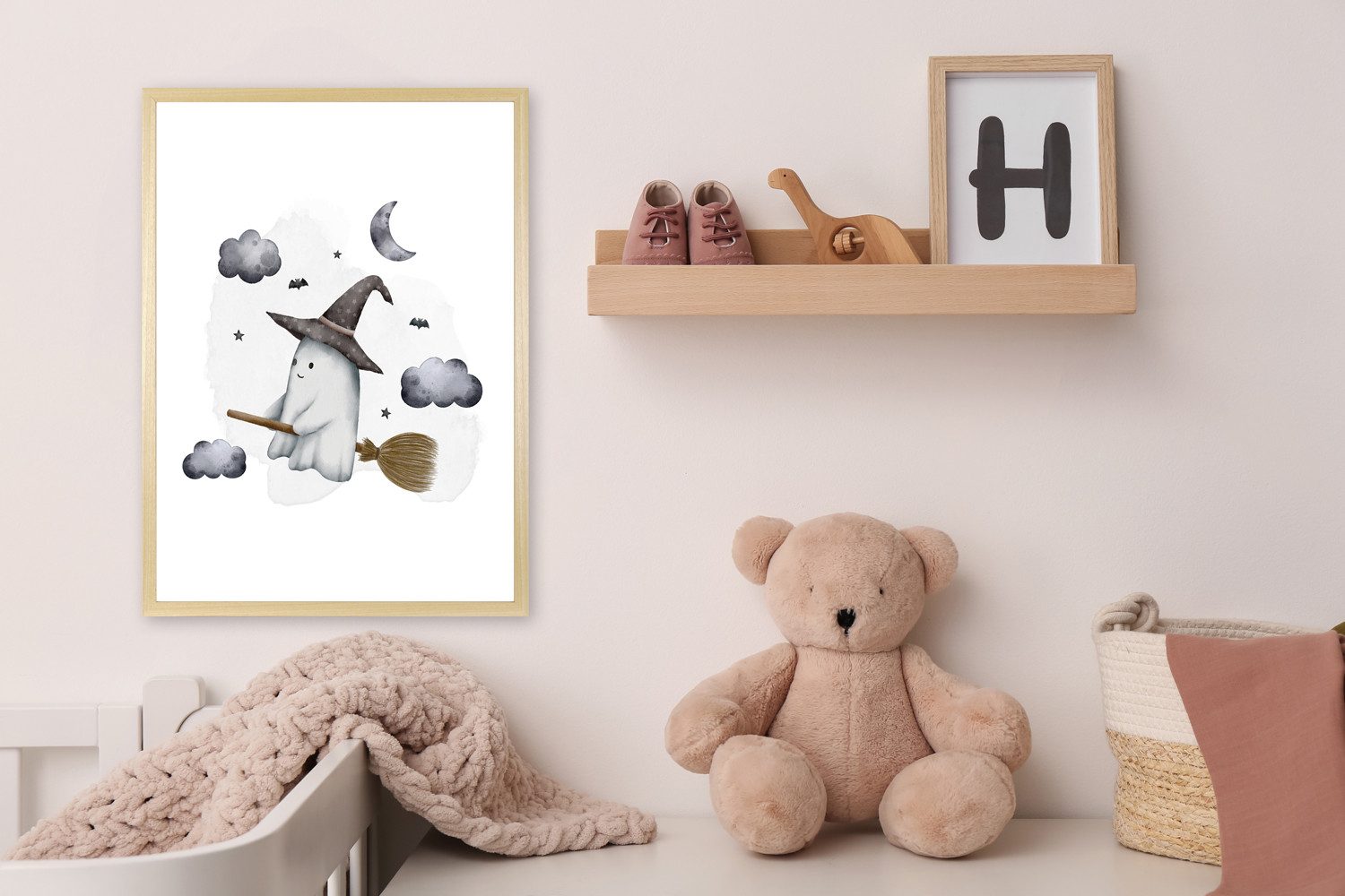 Bild mit Rahmen Kleines Gespenst