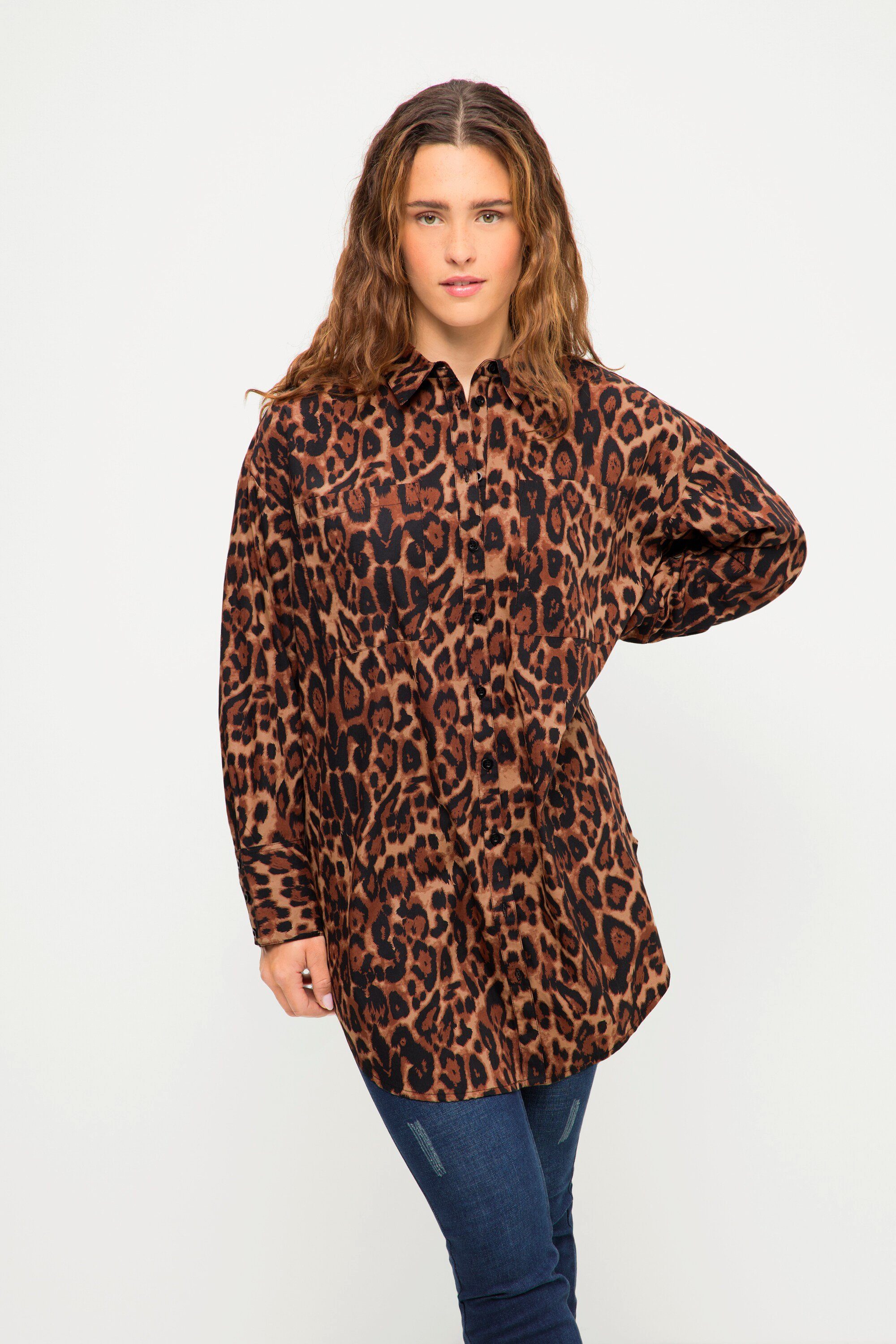 Studio Untold Hemdbluse Hemdbluse Oversized Leo Hemdkragen Langarm | Hemdblusen