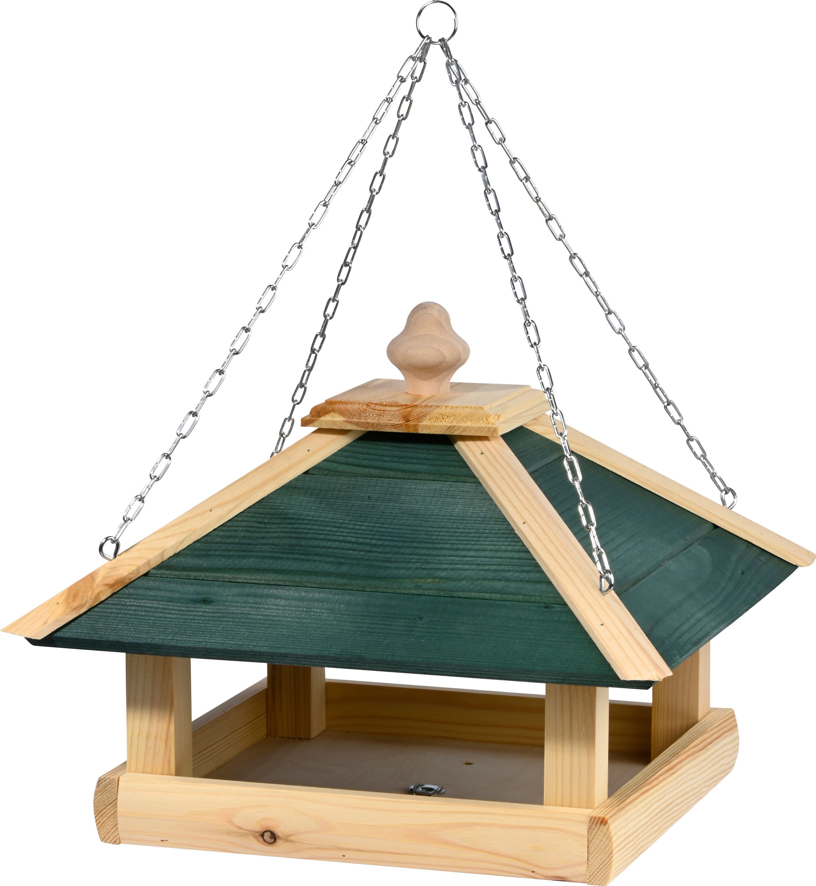 Vogelhaus Vogelfutterhaus aus Holz mit Kette