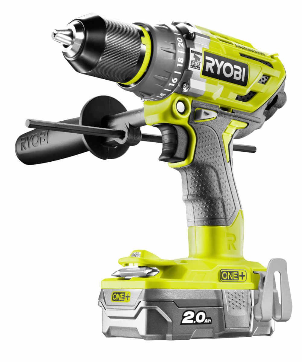 Ryobi Akku-Schlagbohrschrauber Brushless Akku-Schlagbohrschrauber ONE+ 18 V, inkl. Akkus und Schnell, 18 V V, (Set)