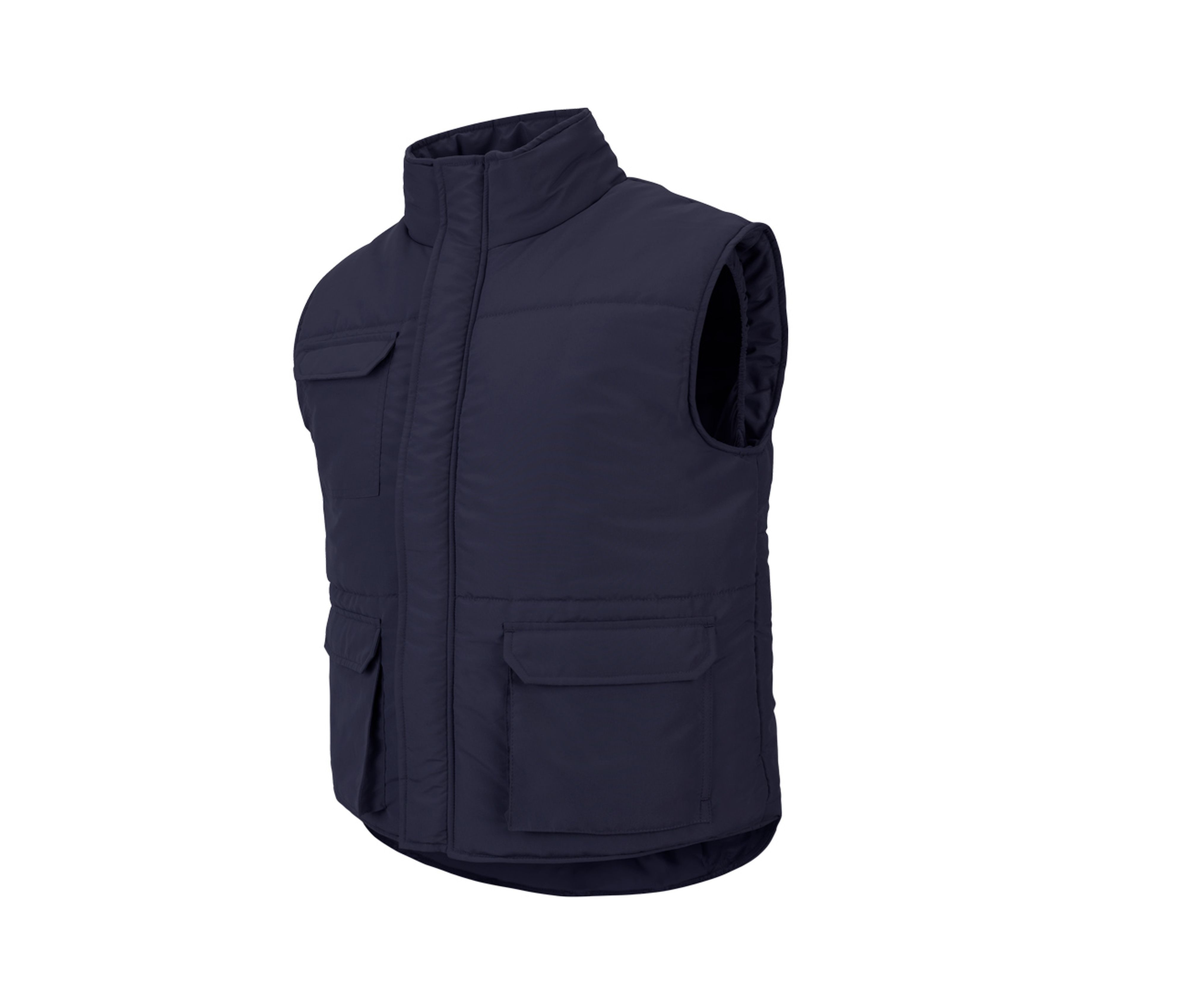 Velilla Arbeitsweste Bodywarmer wattiert mit 6 Taschen und Windschutz