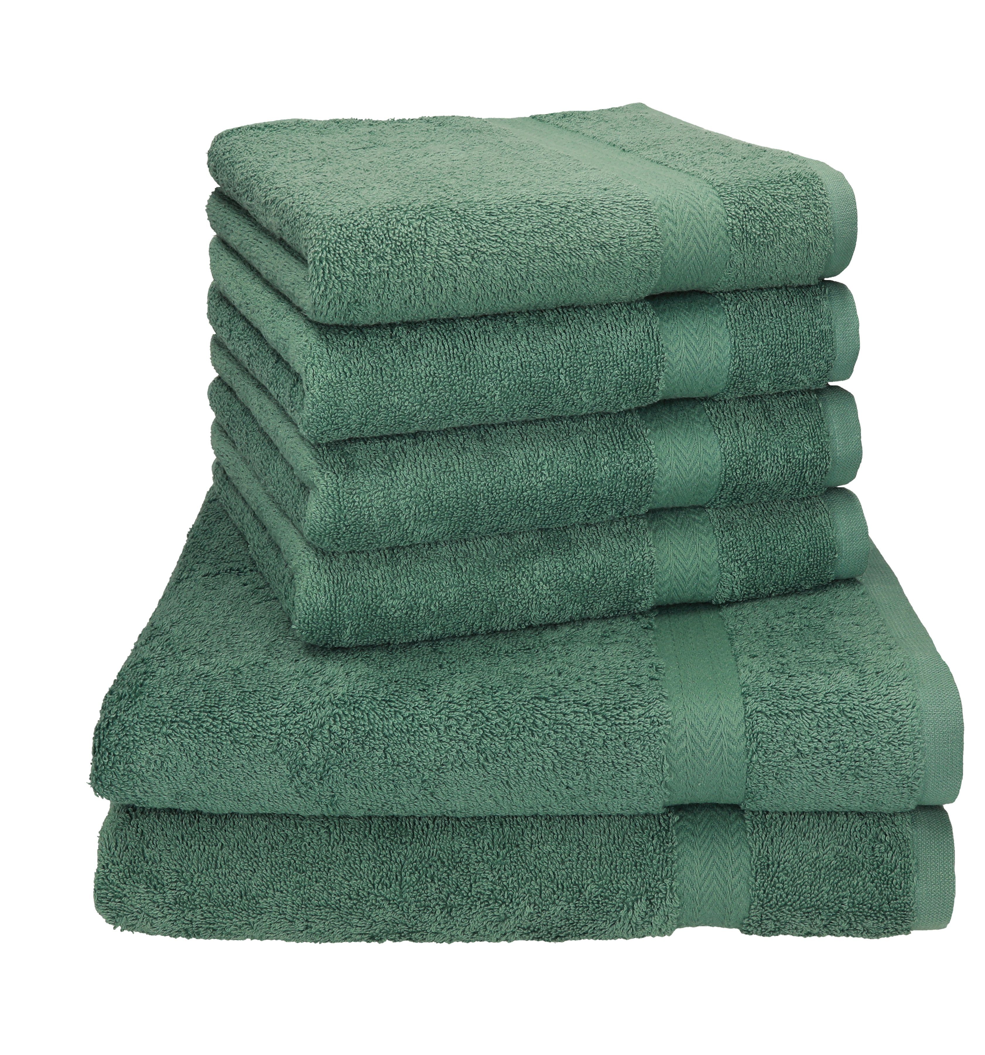 tannengrün (6-tlg) Handtuch Handtuch-Set Set Handtücher-Set-100% Baumwolle, Baumwolle, 100% Betz teiliges -6 PREMIUM Betz