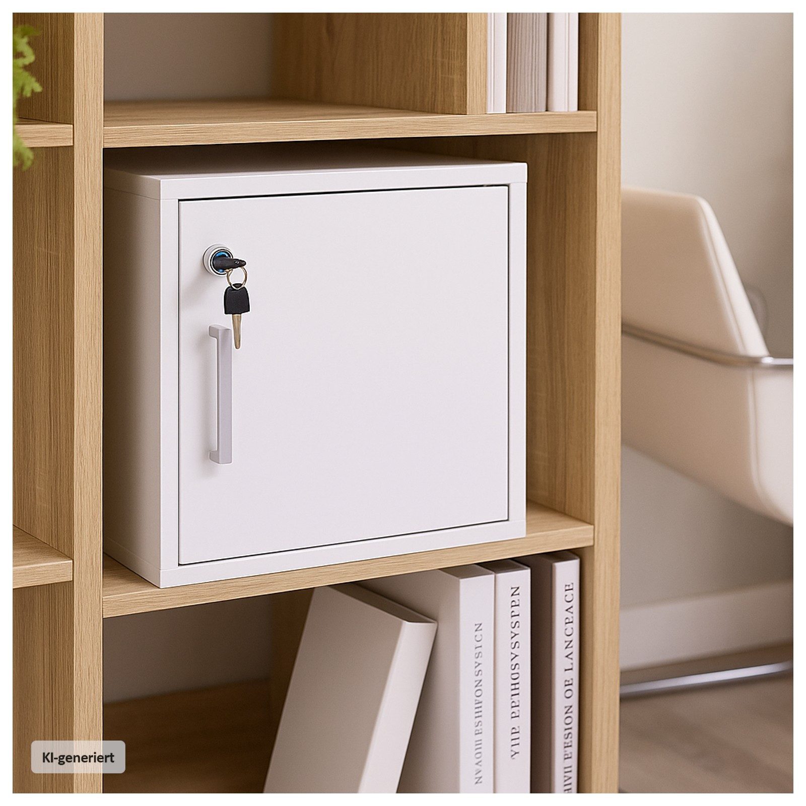 HTI-Living Tresor Zimmersafe Malin Weiß (Stück, 1-St., 1 Zimmersafe), Möbeltresor mit Schlüssel