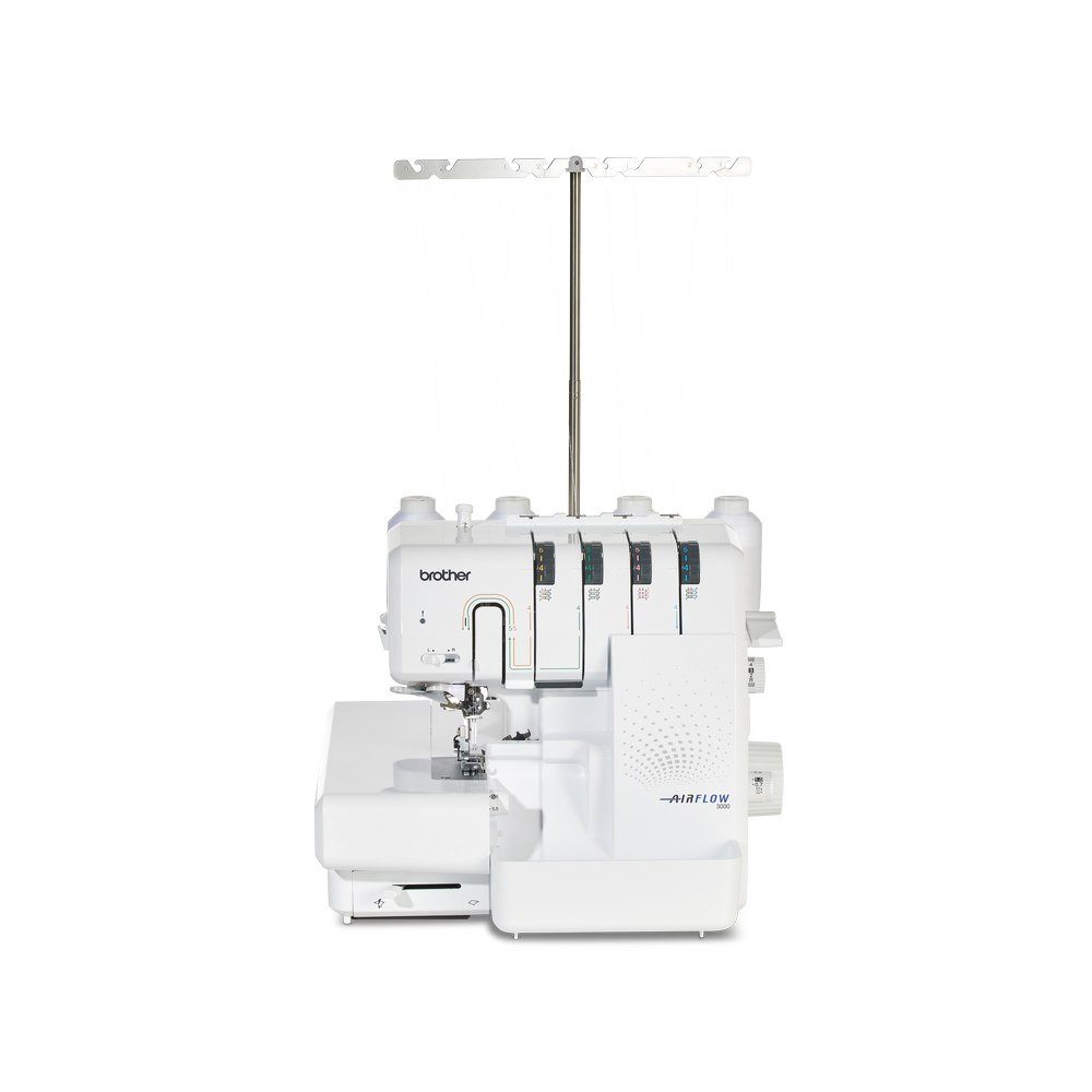 Brother Overlock-Nähmaschine Airflow 3000, 15 Programme, Elektronische Lufteinfädelungstechnologie & 2, 3 & 4 Fäden